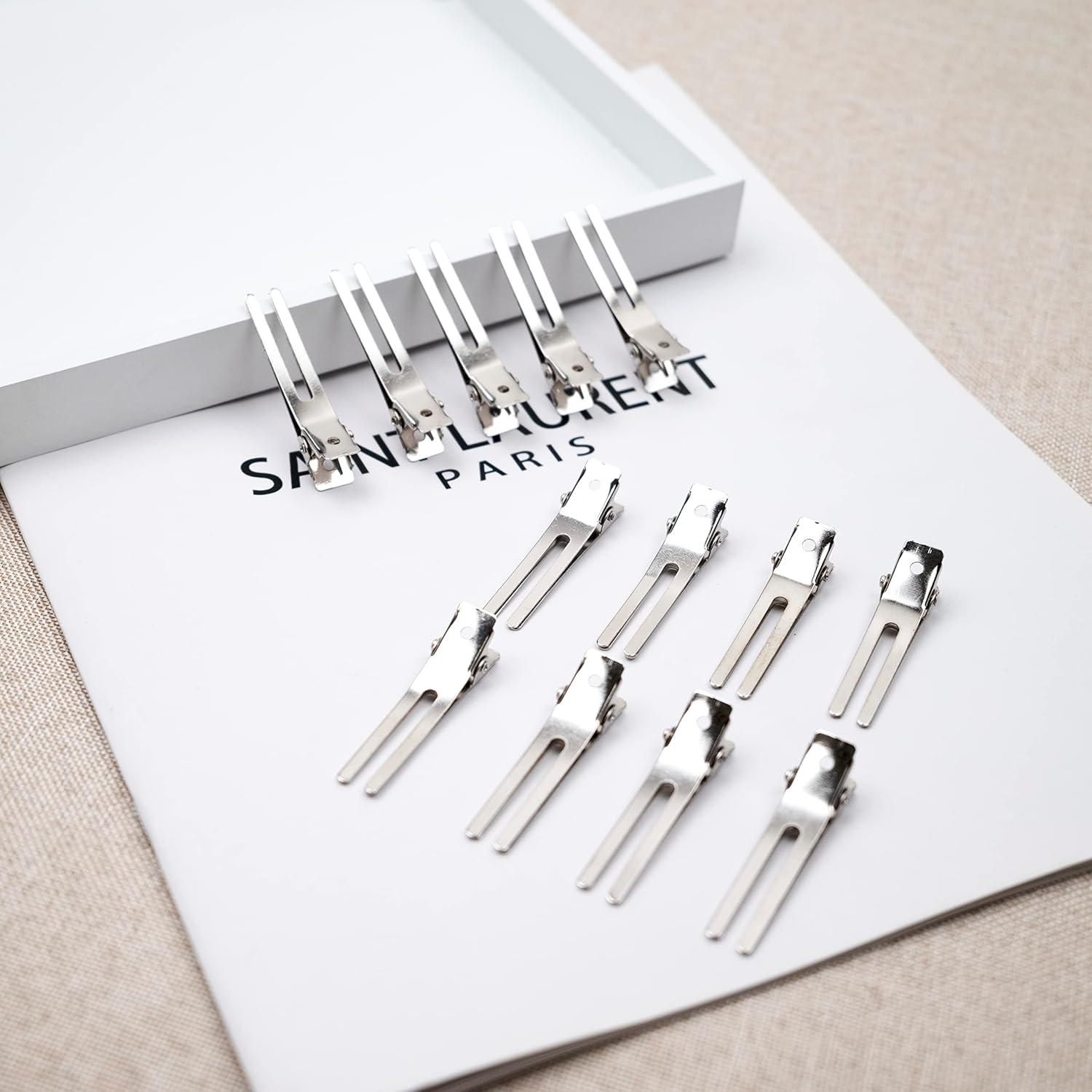 60 Clips de Cabello Doble Punta Gingbiss con Caja 18.5x9.7cm