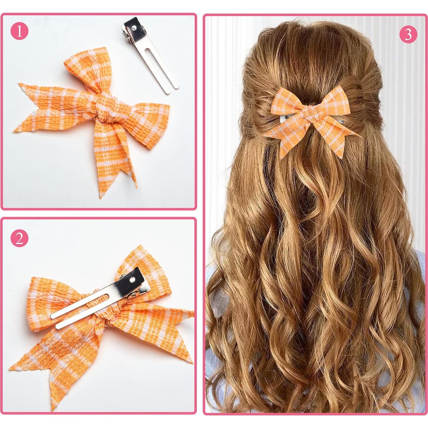 60 Clips de Cabello Doble Punta Gingbiss con Caja 18.5x9.7cm