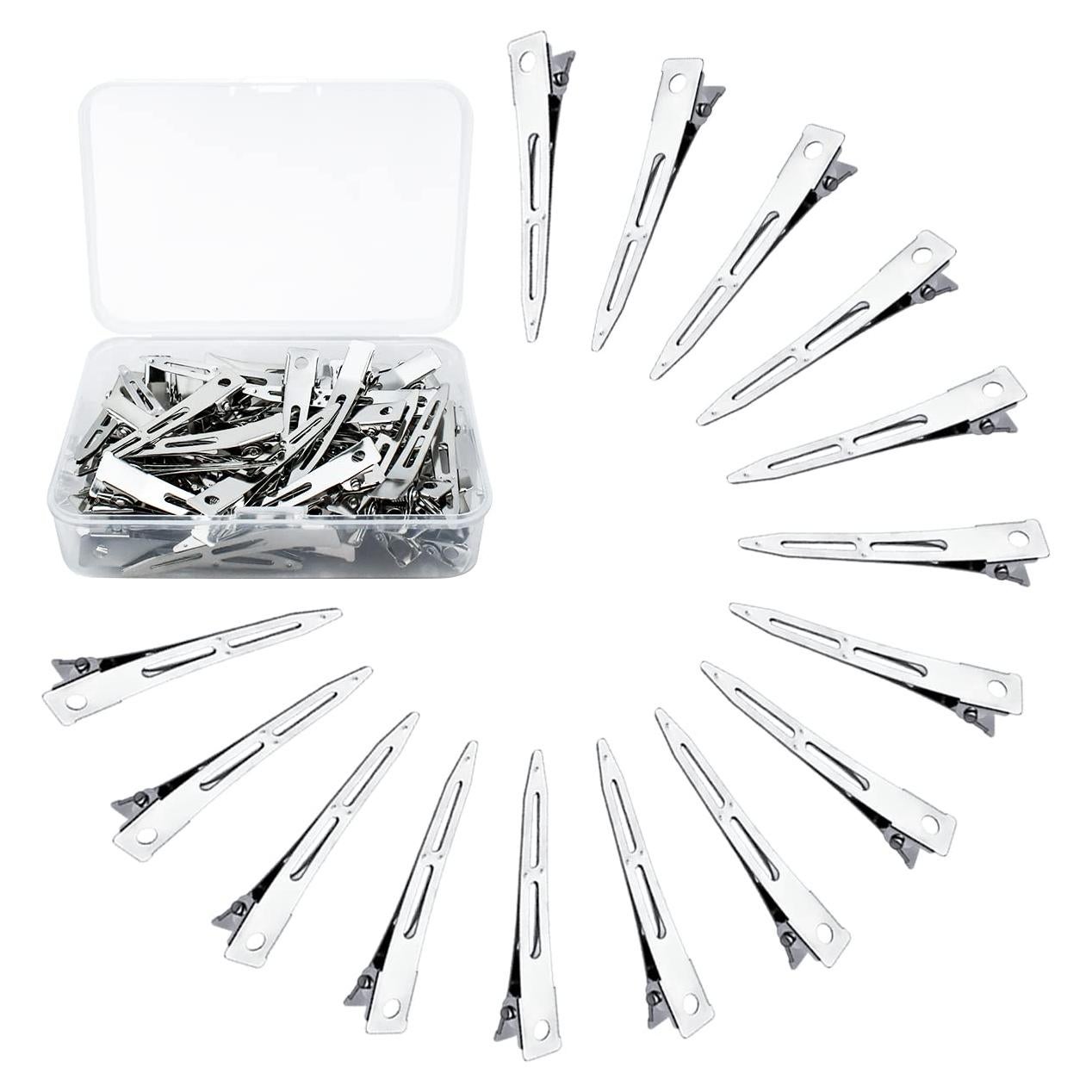 Clips de Pelo Tenalleys 50 Pcs Metal Plateado 5.6 cm