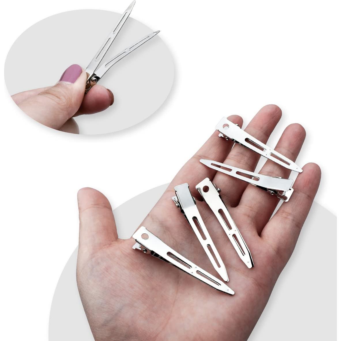 Clips de Pelo Tenalleys 50 Pcs Metal Plateado 5.6 cm