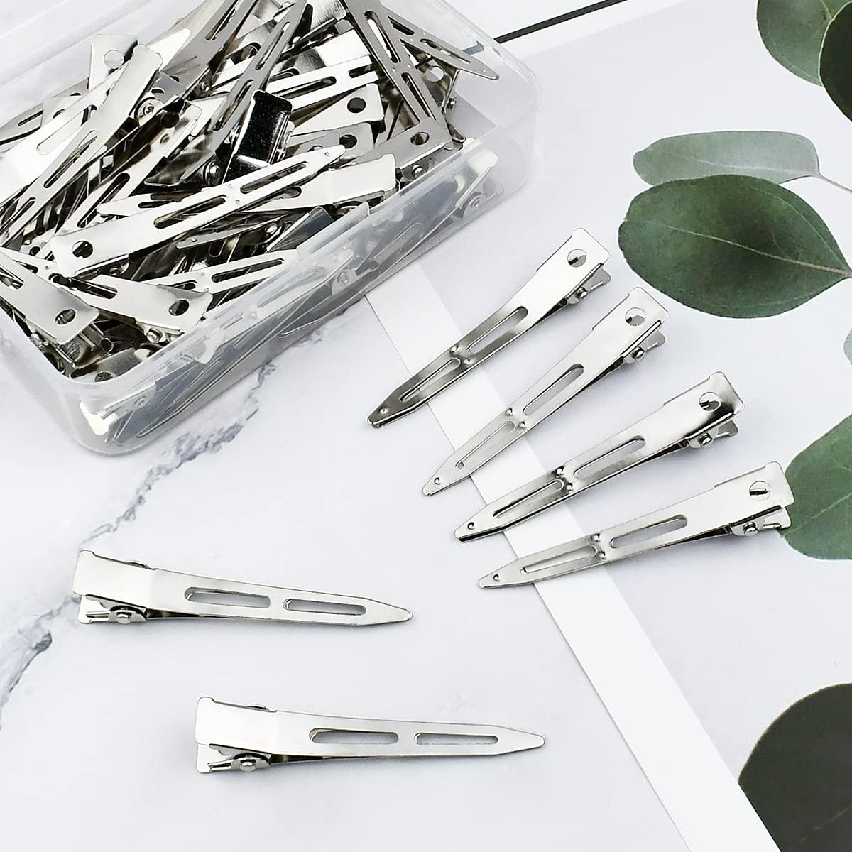 Clips de Pelo Tenalleys 50 Pcs Metal Plateado 5.6 cm