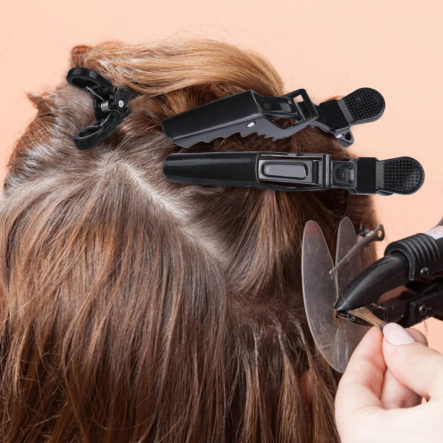 Clips para el cabello HH&LL 12pcs Dientes Anchos Negro