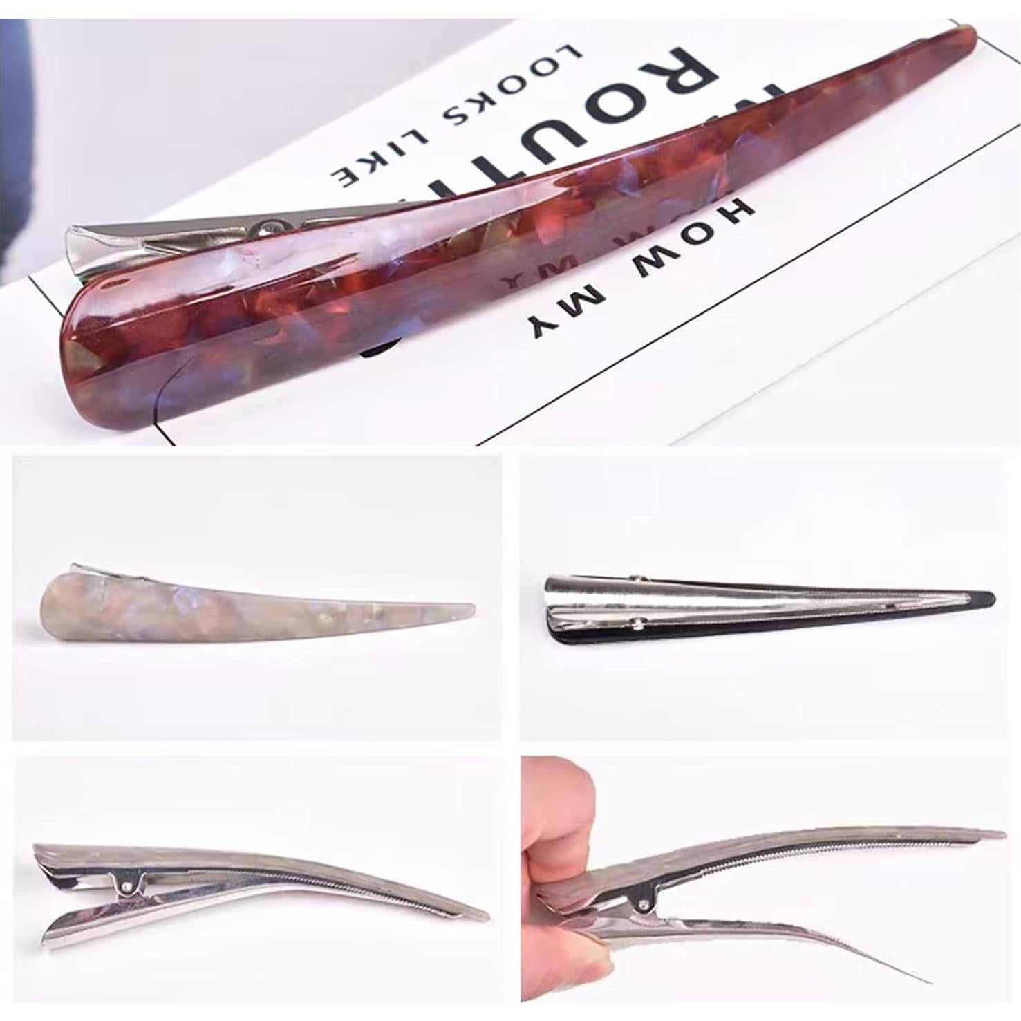 Pinzas para el cabello DXYAKY 14 cm antideslizantes 6 piezas