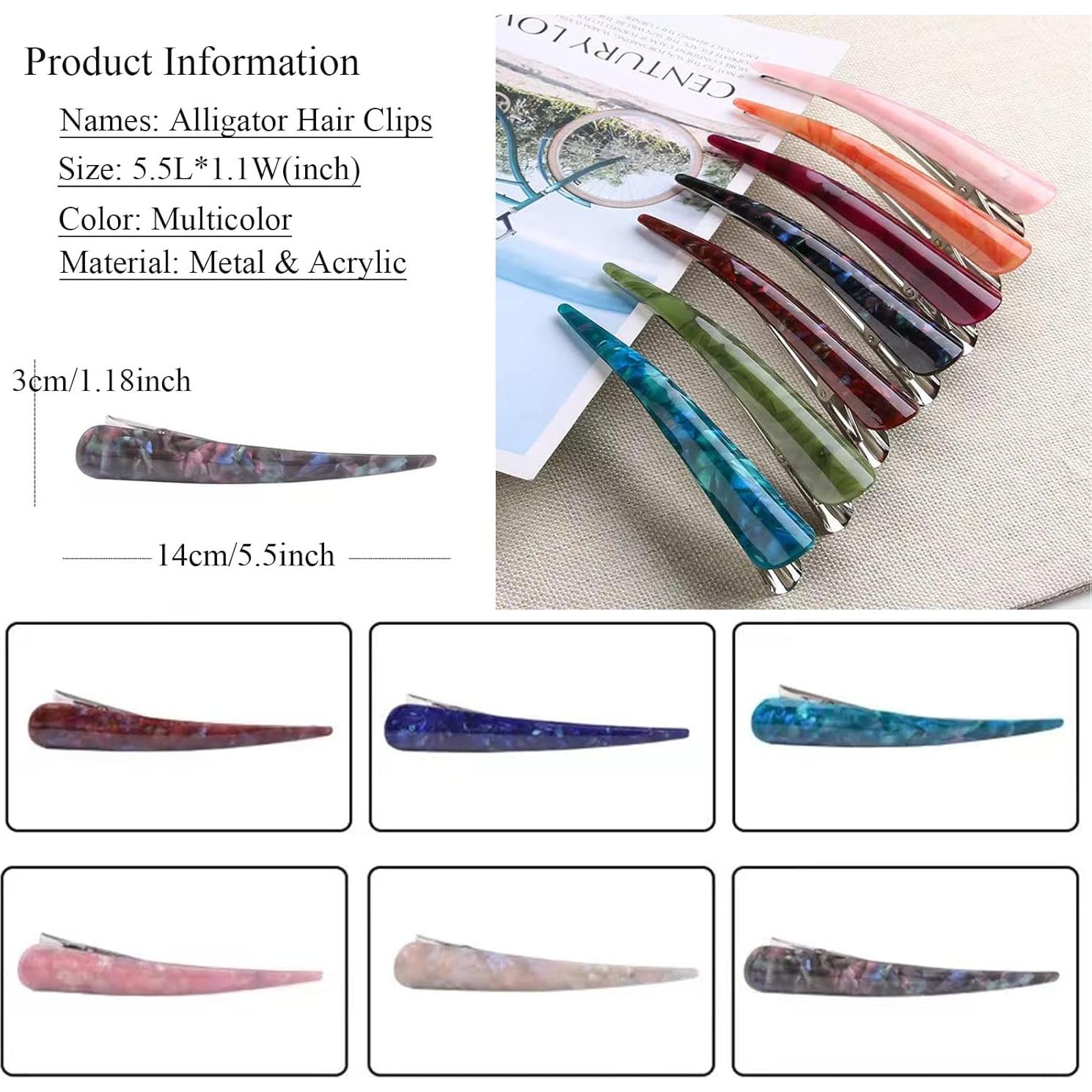 Pinzas para el cabello DXYAKY 14 cm antideslizantes 6 piezas