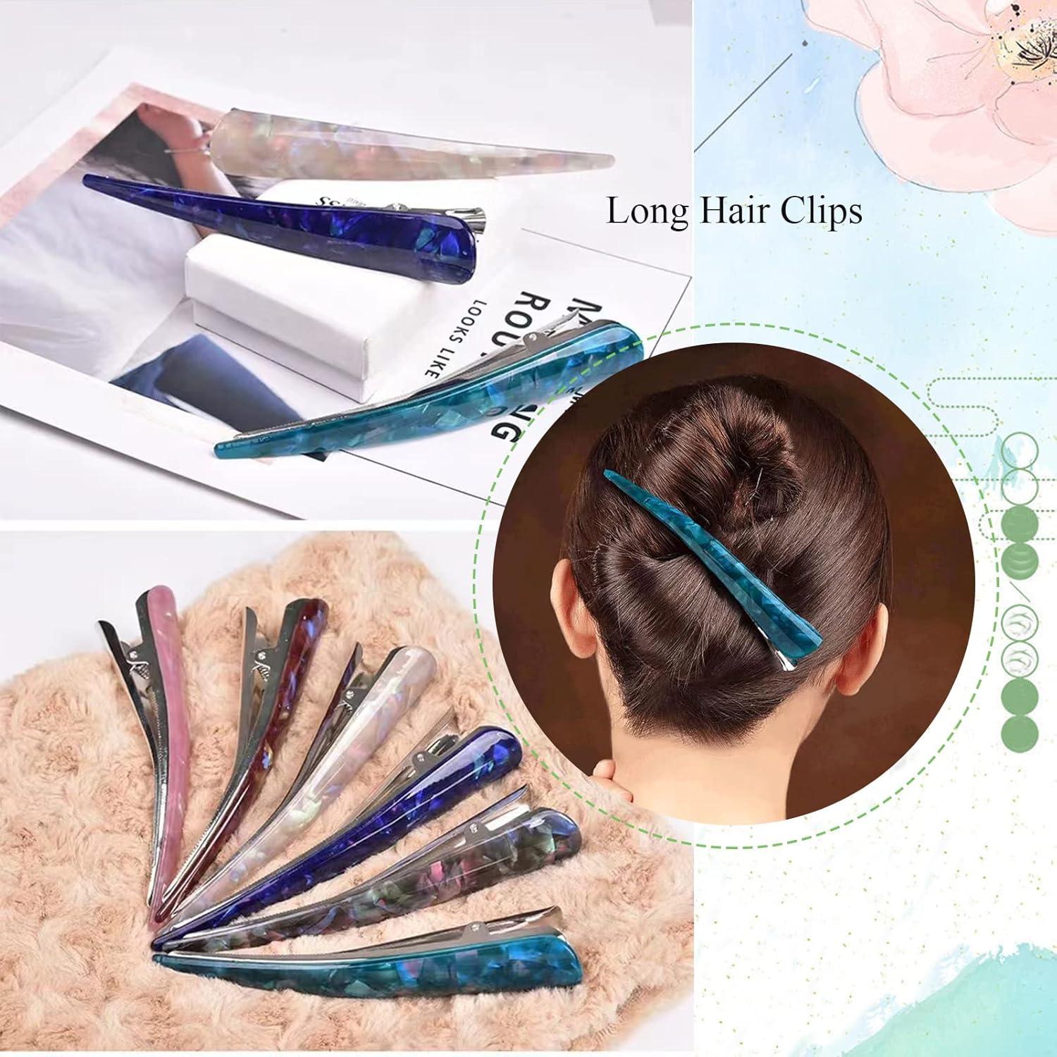 Pinzas para el cabello DXYAKY 14 cm antideslizantes 6 piezas