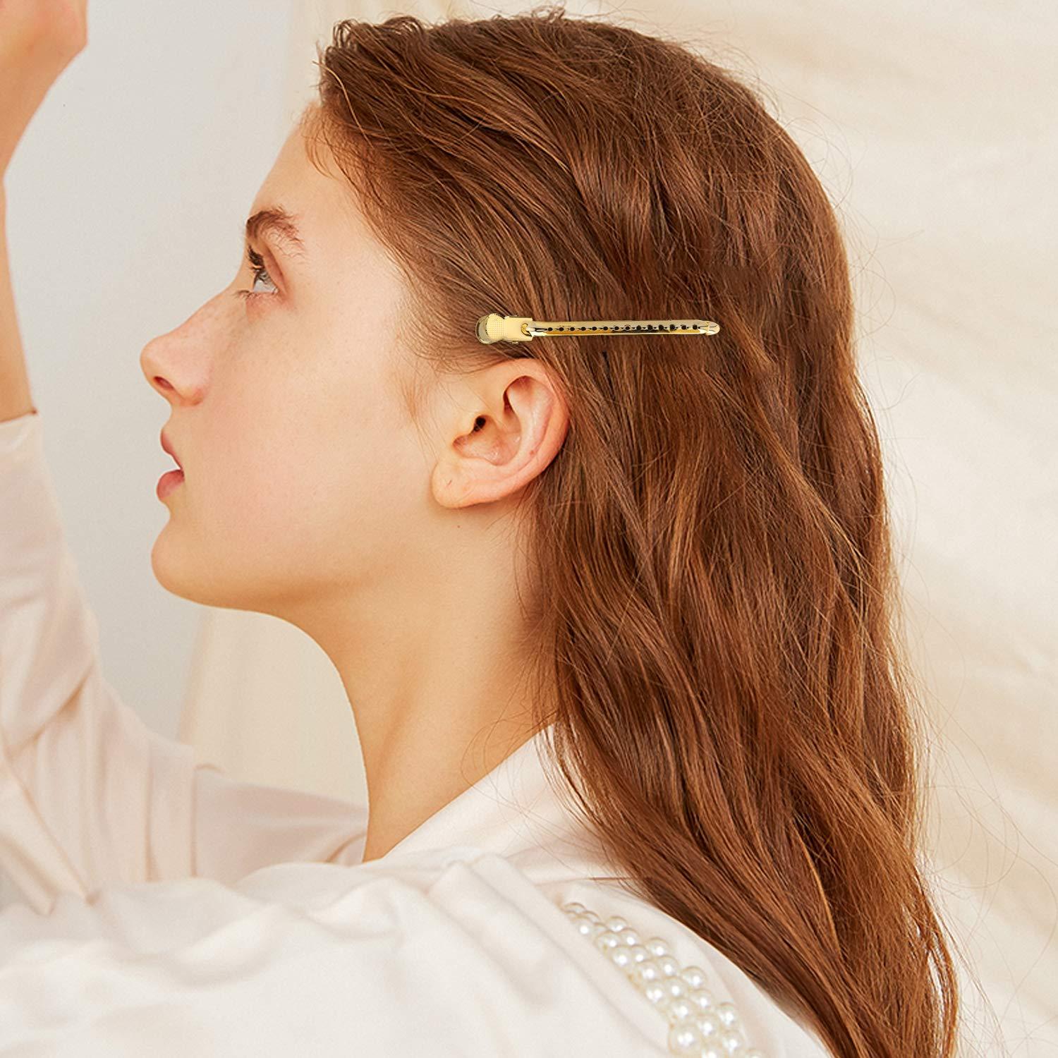 Pinzas de Sección de Pelo RSV - Clips de Pico de Pato Oro