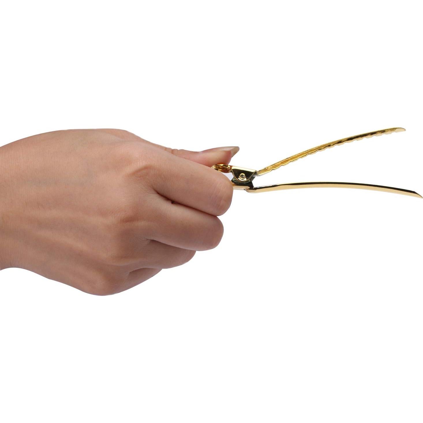 Pinzas de Sección de Pelo RSV - Clips de Pico de Pato Oro