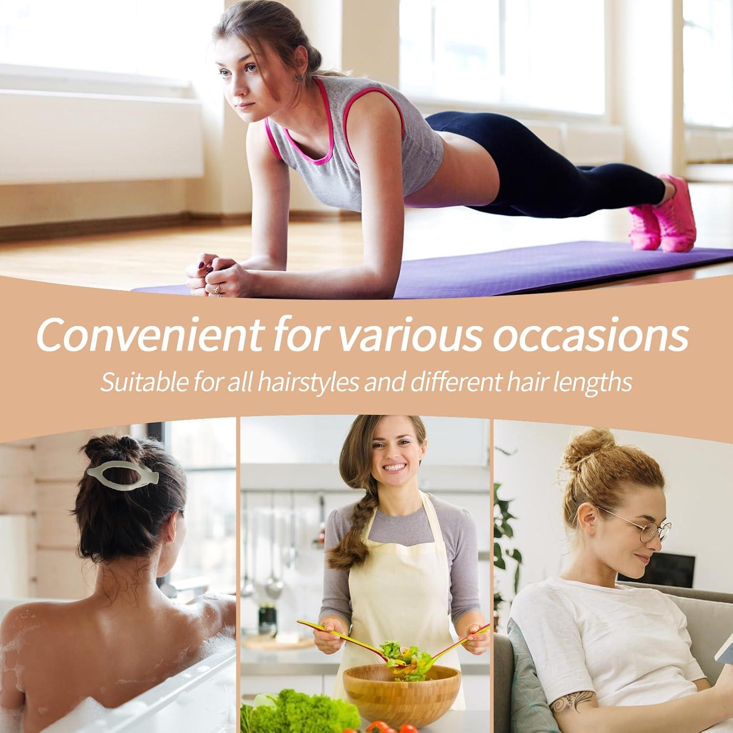 6 Clips de Pelo Planos Glaudmeiss 11.94 cm Rojo Vino