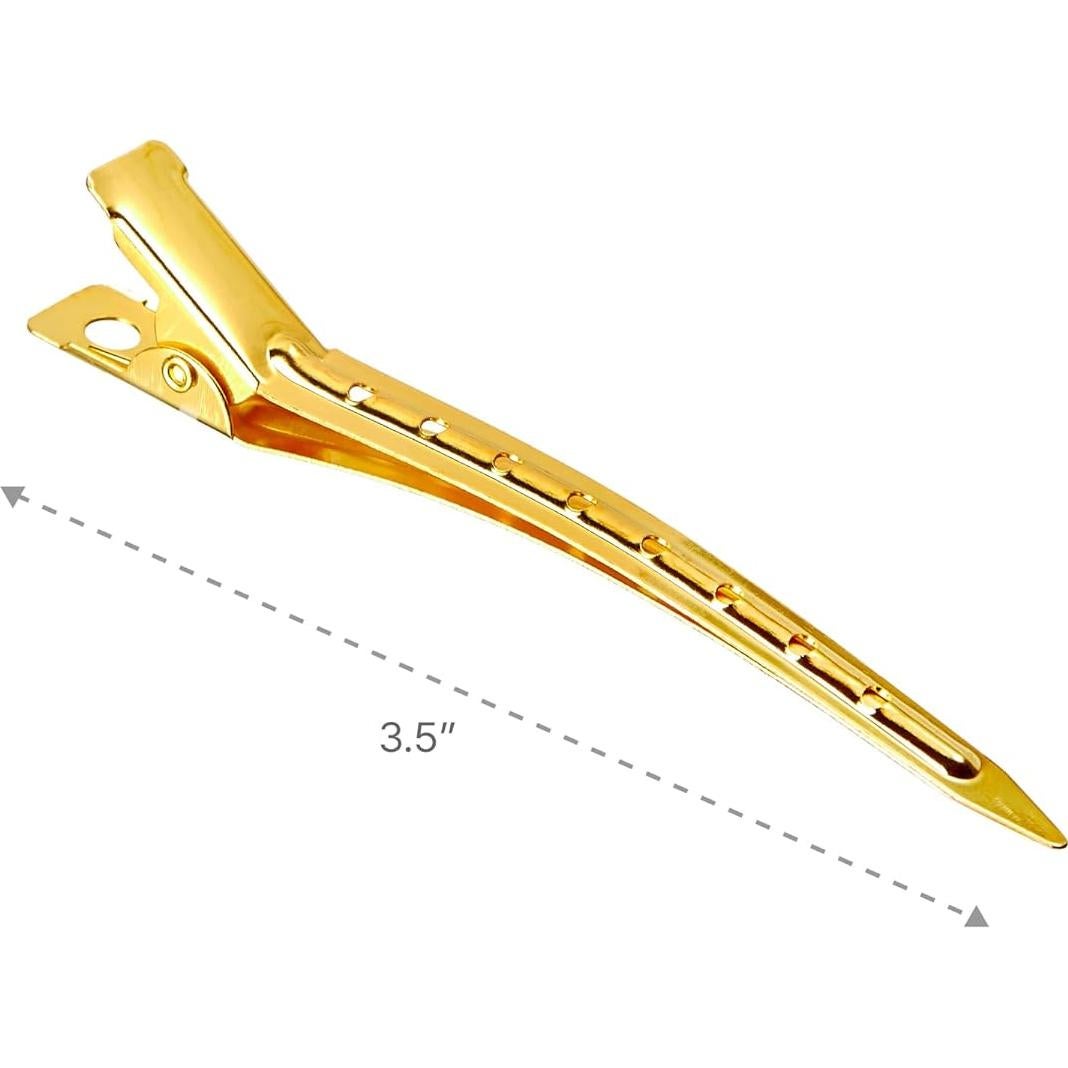 Clips de Pelo Metal Dorado Red by Kiss - 30 Piezas Pico de Pato