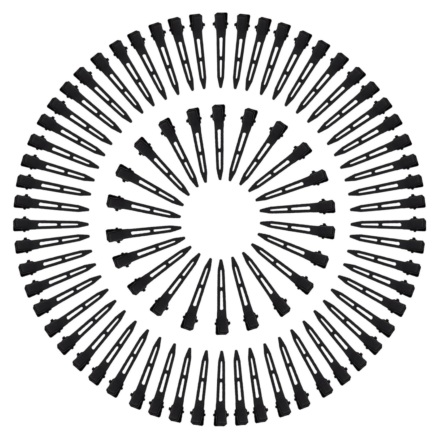 Clips de Cabello Choicbaby 80 PCS 5.6 cm Negros Metalizados