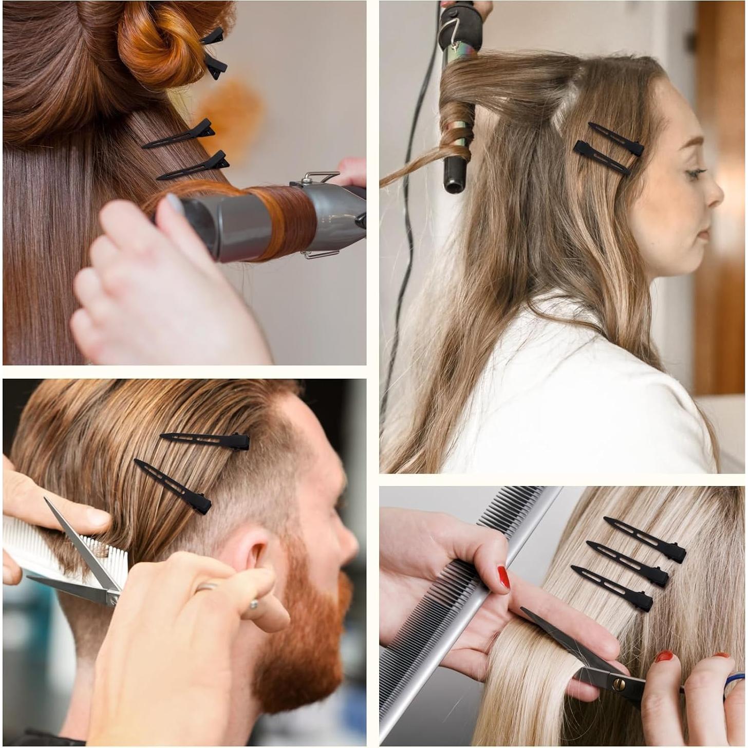 Clips de Cabello Choicbaby 80 PCS 5.6 cm Negros Metalizados