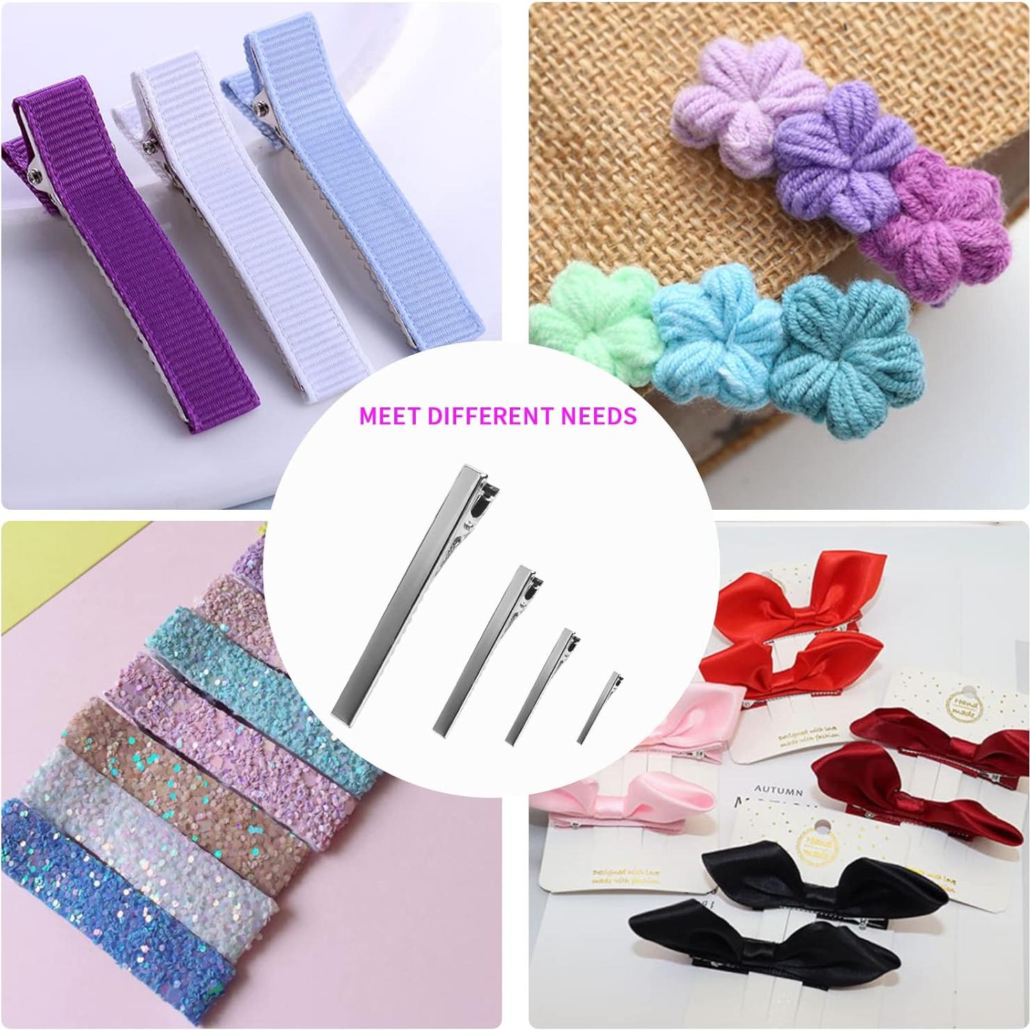 Clips de Pelo Cocodrilo WSYUB 170 Pcs Metal Plateado 4 Tamaños