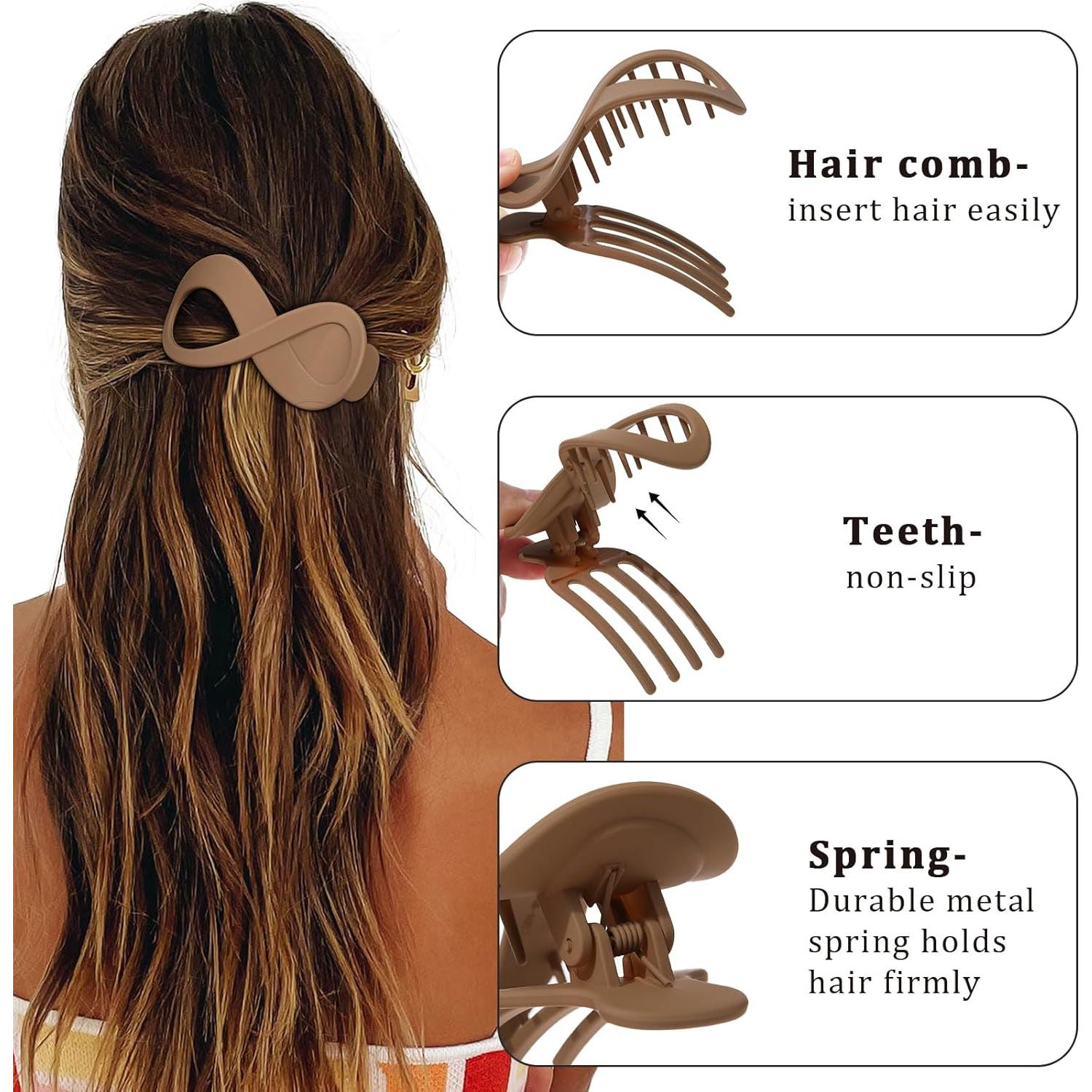 Pinzas de Pelo Francesas Concord - 6PCS Sin Deslizamiento 8.4cm