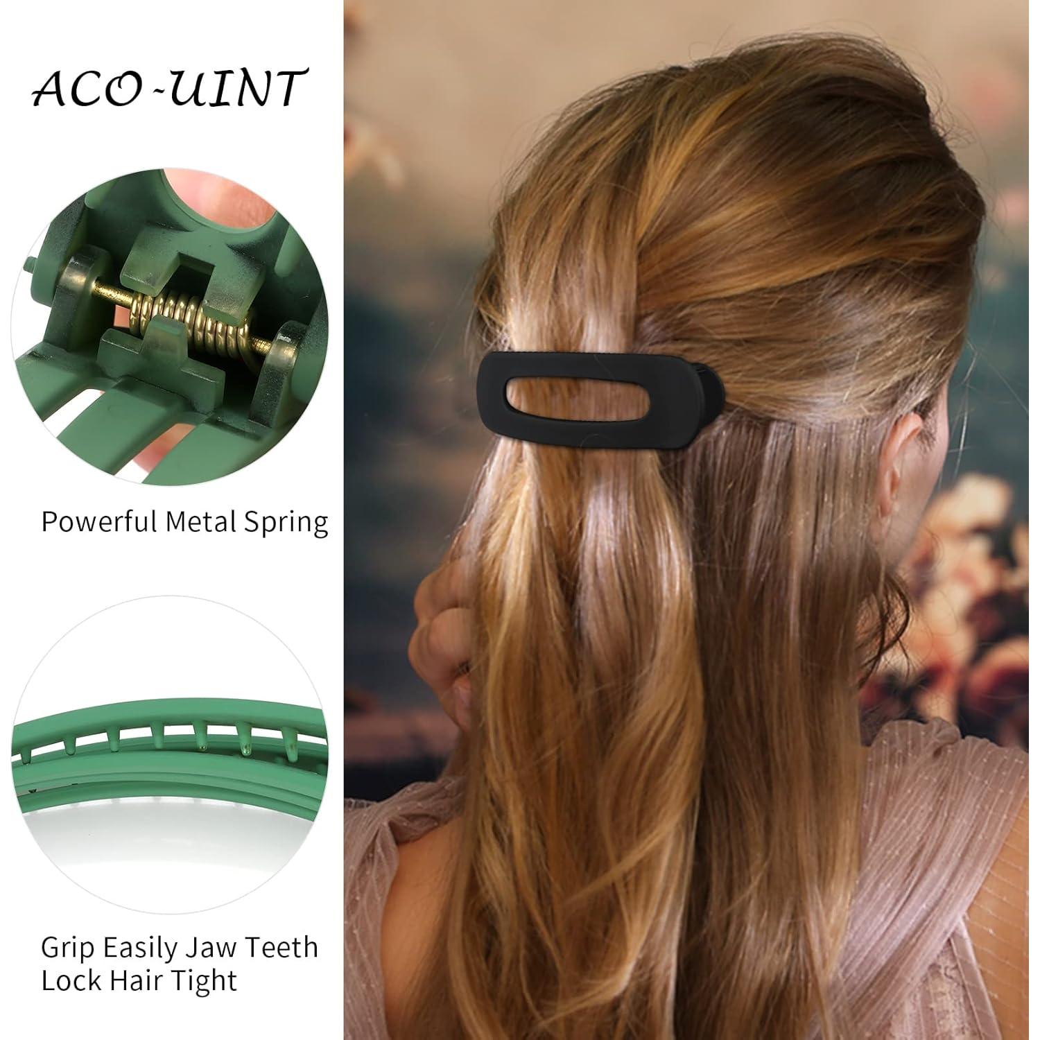 Pinzas para el cabello ACO-UINT - Paquete de 8 antideslizantes