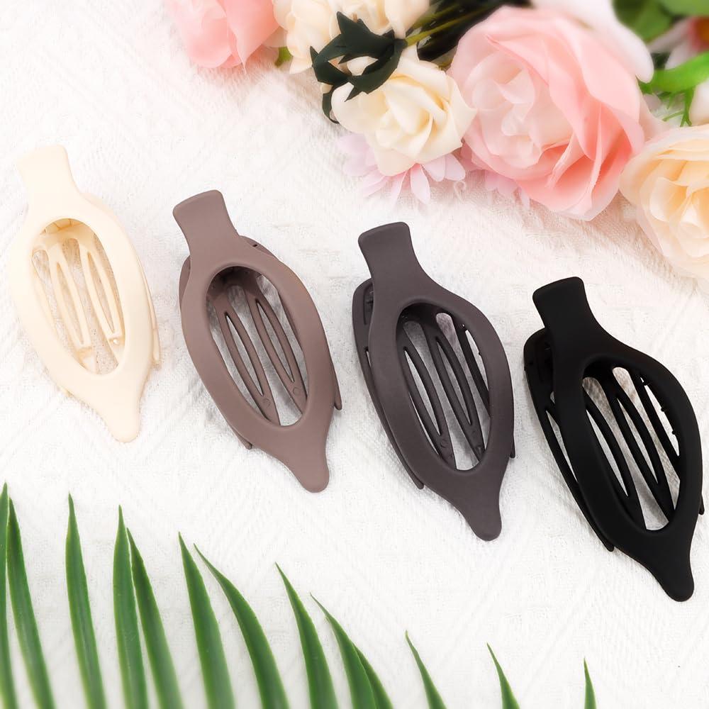 Pinzas de Cabello Planas Atoden - 4 Pcs, 11.9 cm, Antideslizantes