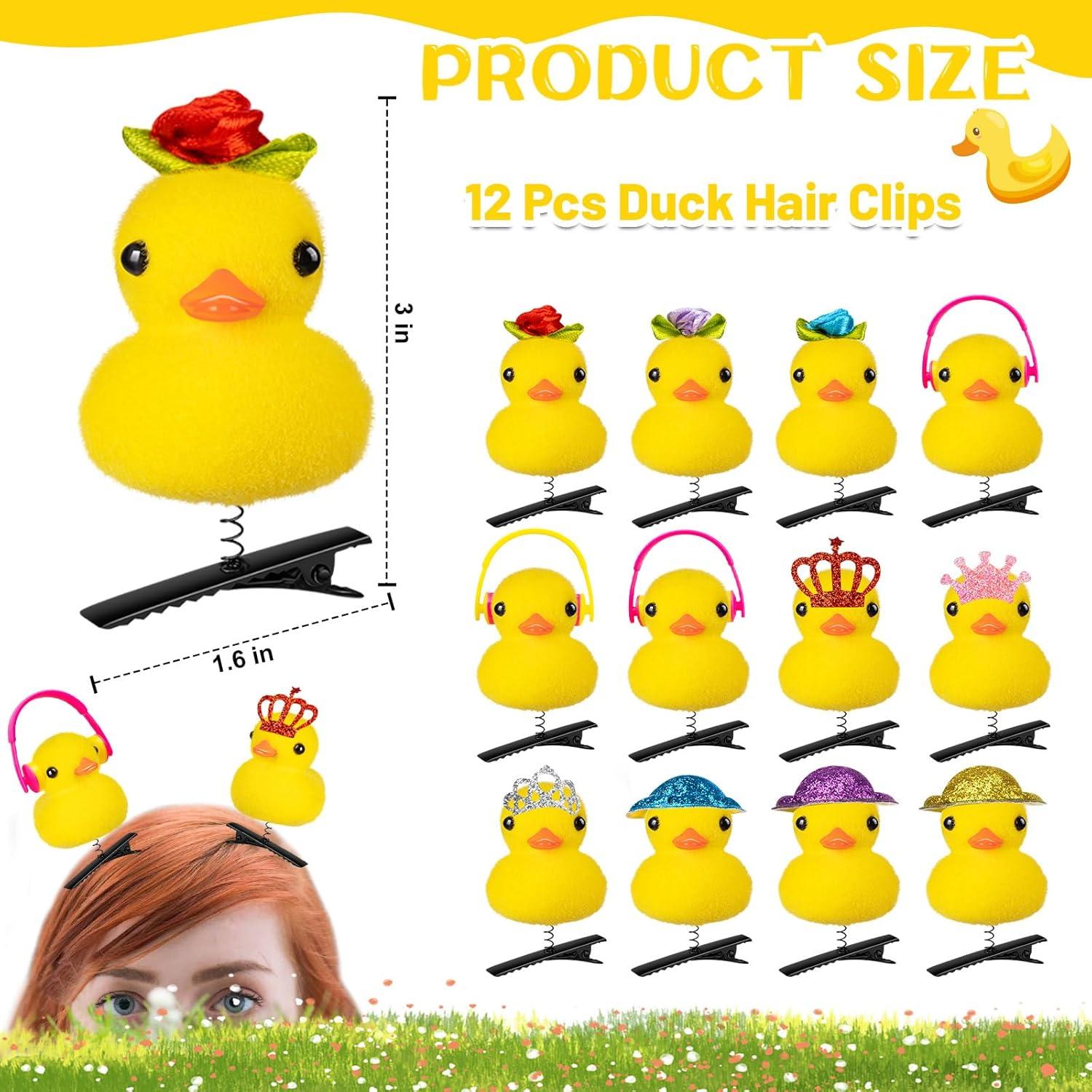 12 Clips de Pelo de Pato Amarillo JMZYJZH - Accesorios Divertidos
