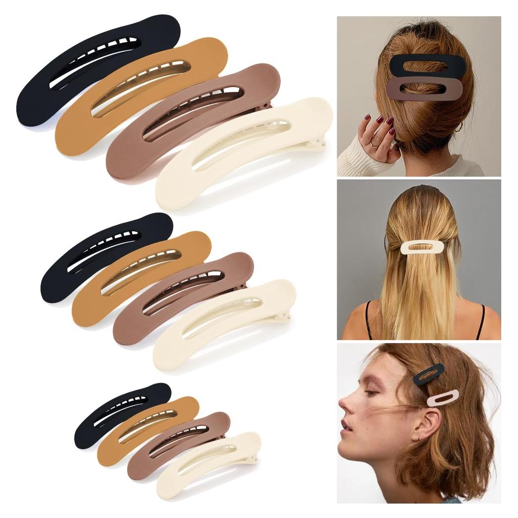 Clips de Pelo Tipo Cocodrilo Ahoney - Paquete de 12, 3 Tamaños