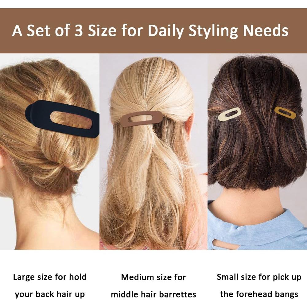 Clips de Pelo Tipo Cocodrilo Ahoney - Paquete de 12, 3 Tamaños