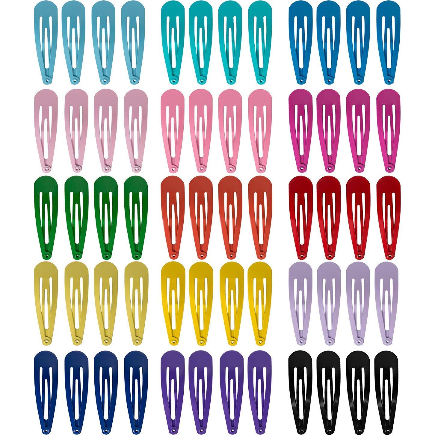 BetyBedy 60 Clips para el Cabello Antideslizantes 5 cm Multicolor