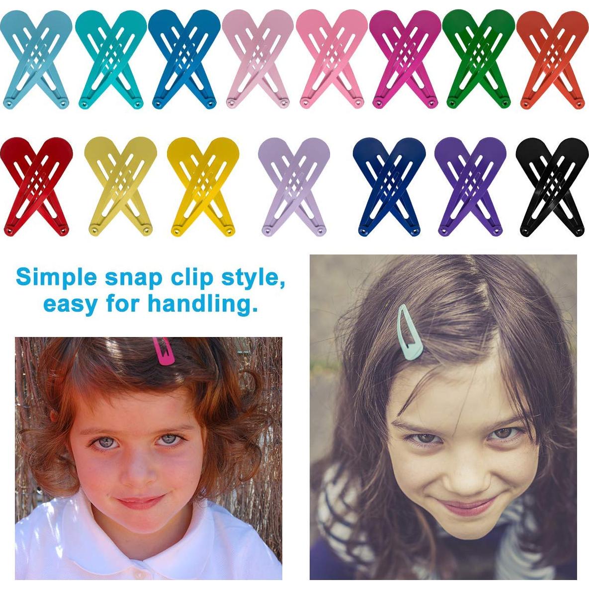 BetyBedy 60 Clips para el Cabello Antideslizantes 5 cm Multicolor