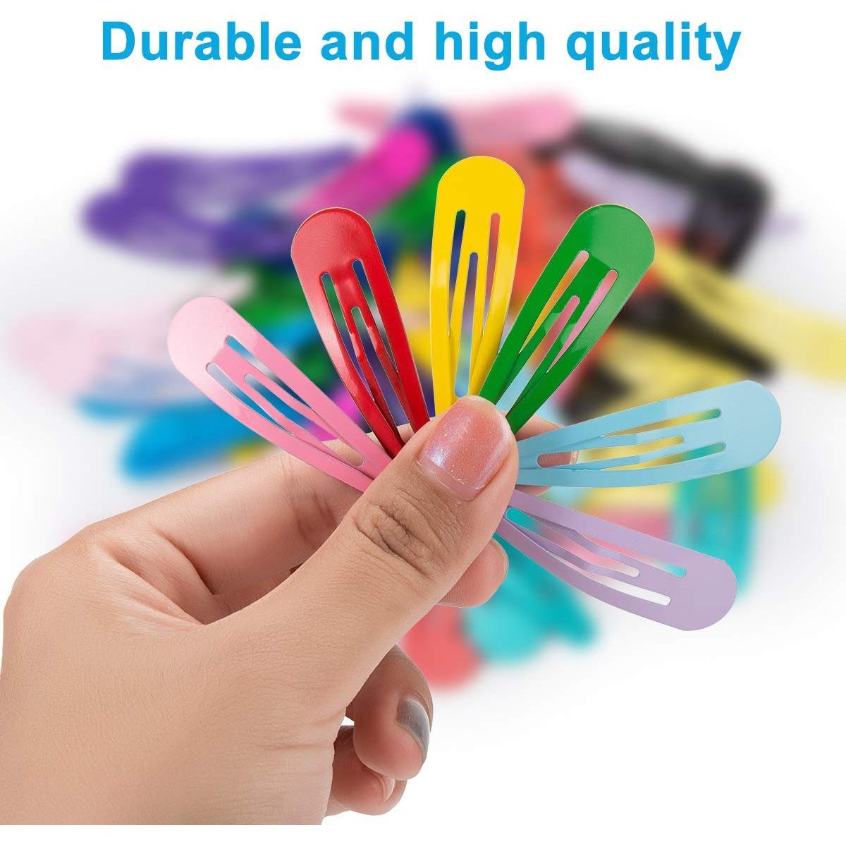 BetyBedy 60 Clips para el Cabello Antideslizantes 5 cm Multicolor