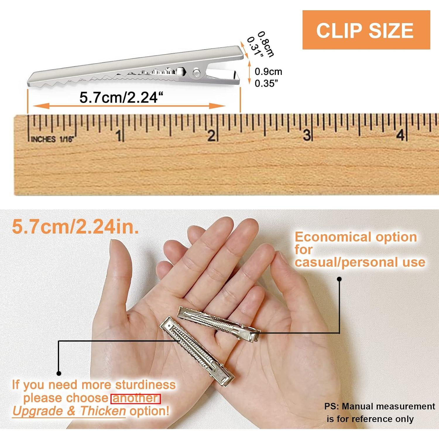 100 Clips de Metal Cocodrilo HiJeaton 5.7cm para Manualidades