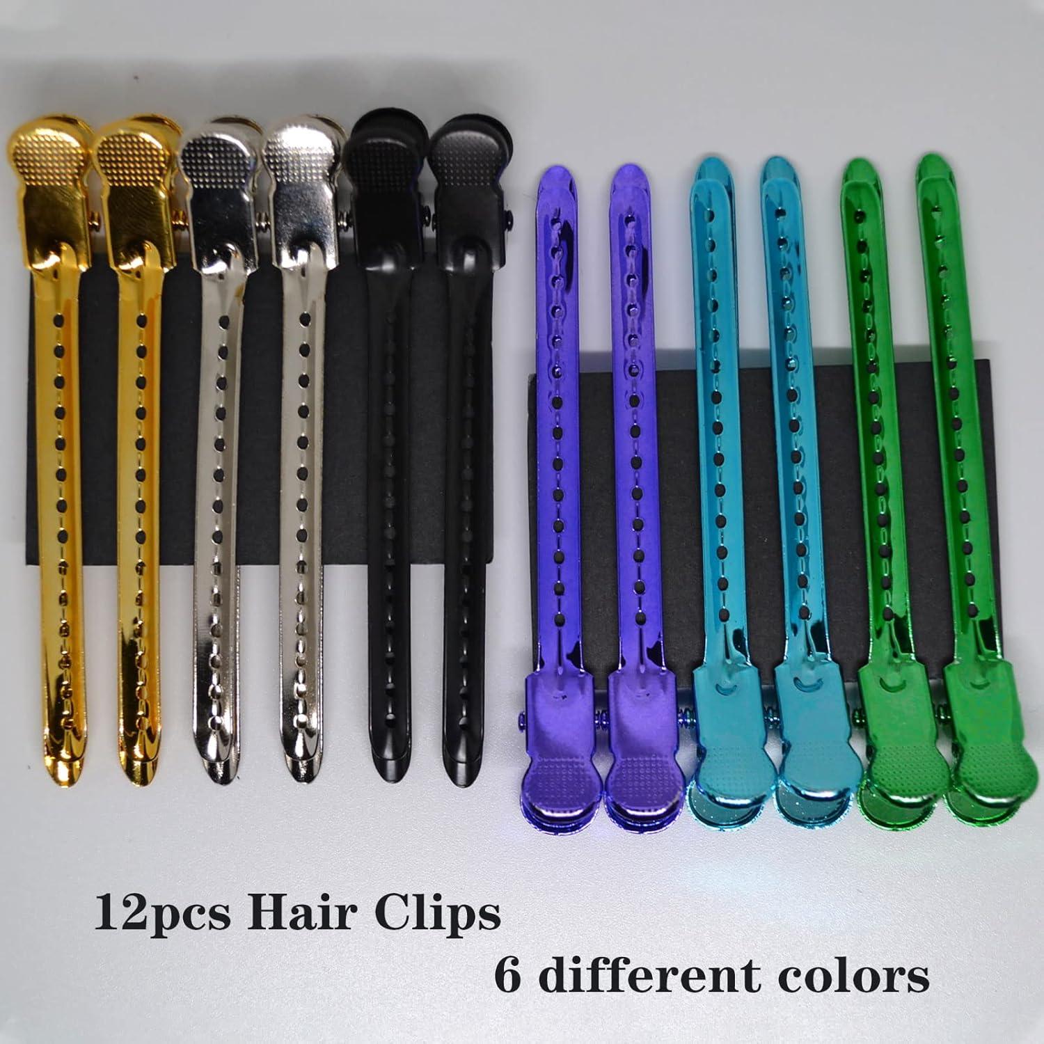 12 Clips de Pelo de Metal KACYDI Multicolor para Estilizar