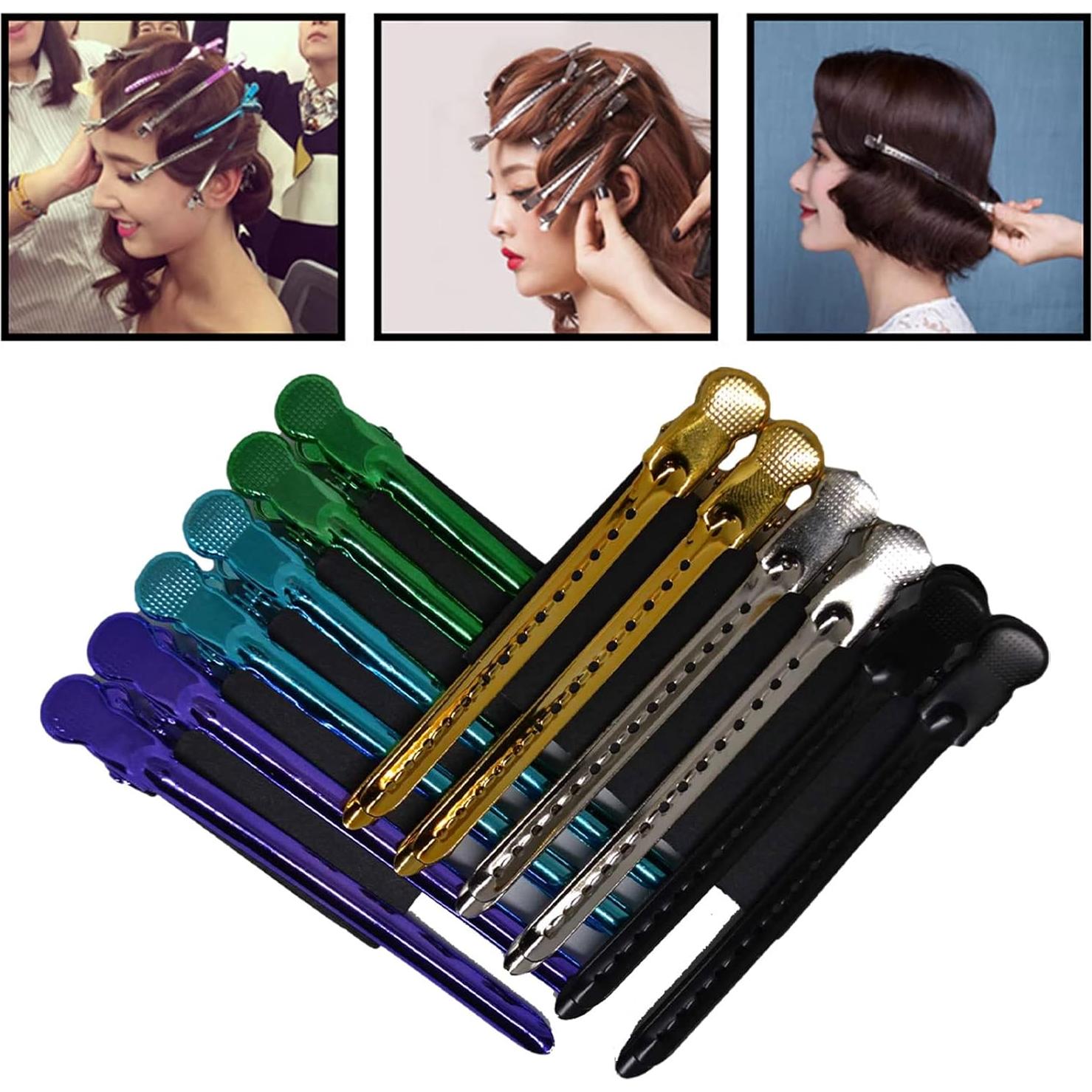 12 Clips de Pelo de Metal KACYDI Multicolor para Estilizar