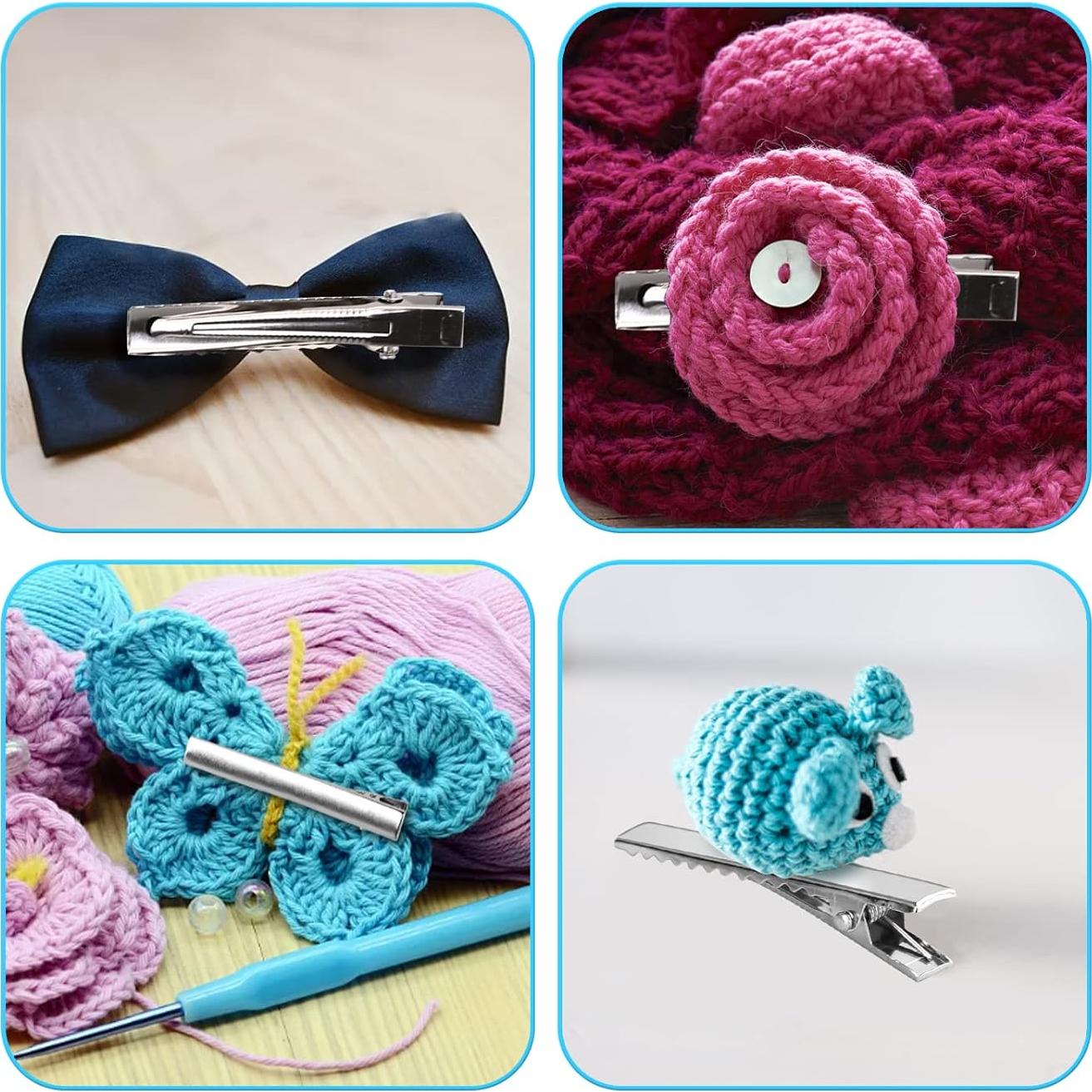 70 Clips de Pelo Cocodrilo PHSZZ Metal Plateado 3 Tamaños