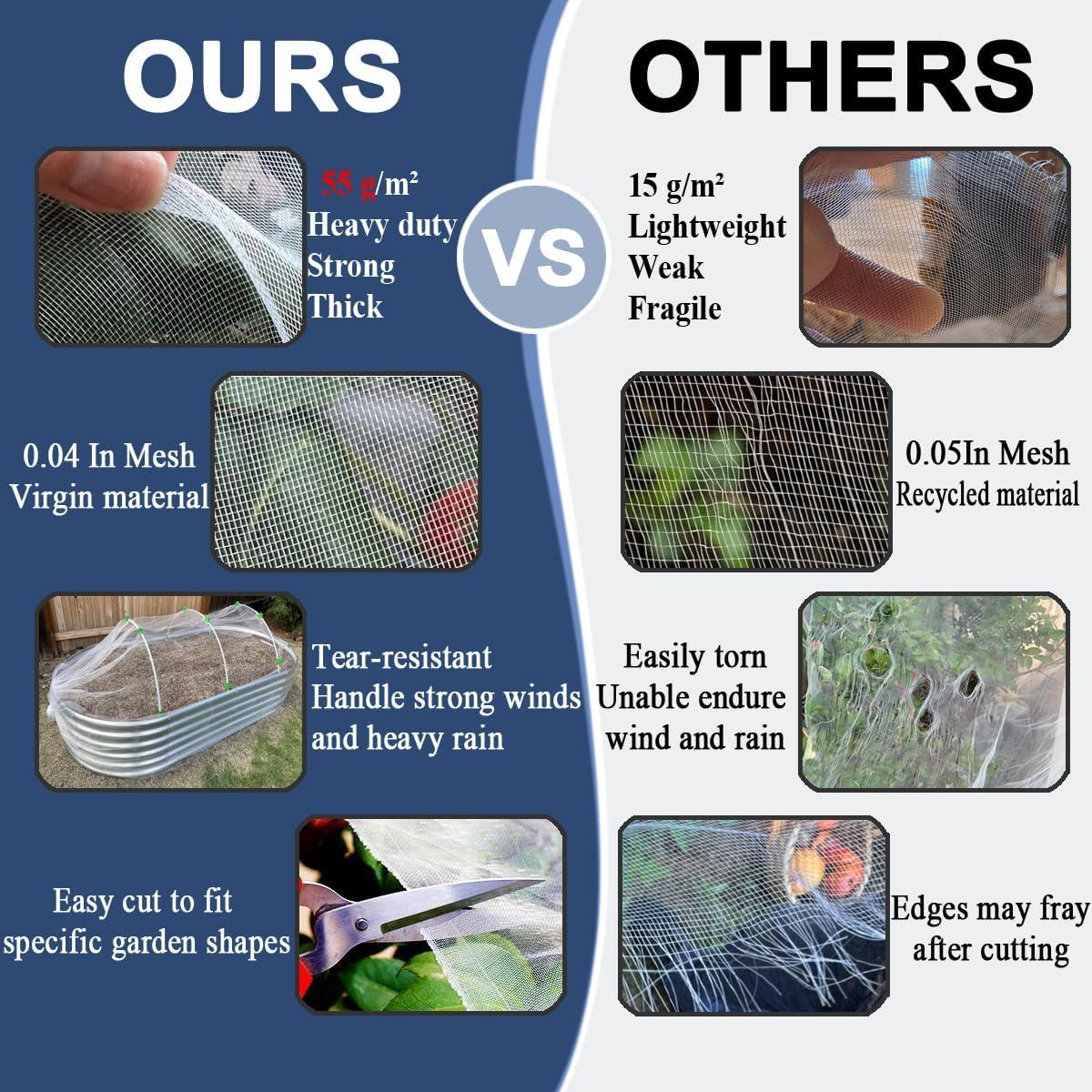 Malla de Jardín Vocray 1.98x3.05m Barrera contra Plagas