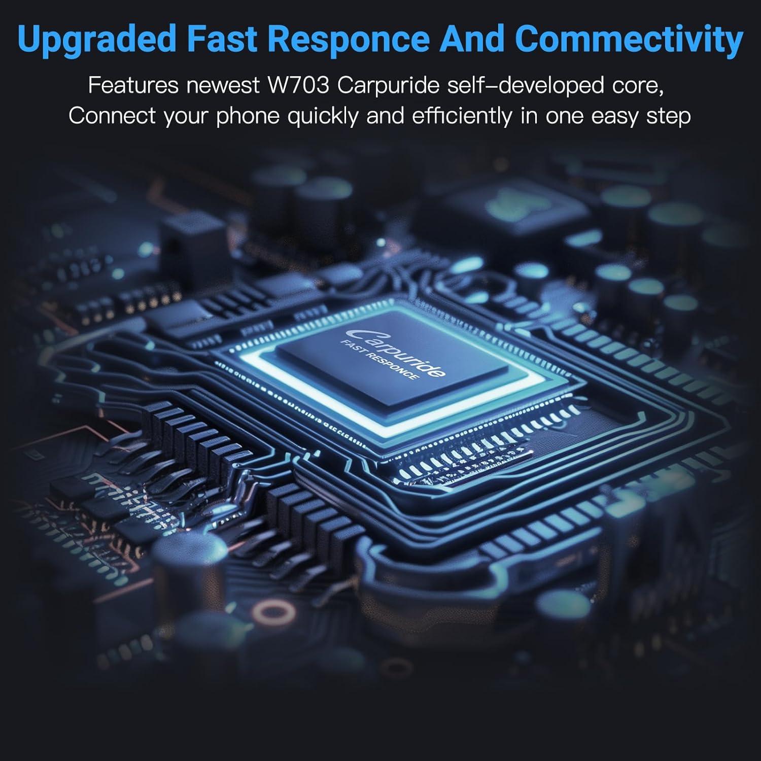 Carpuride W703 CarPlay 7" IPS con Cámara 4K y 1080P