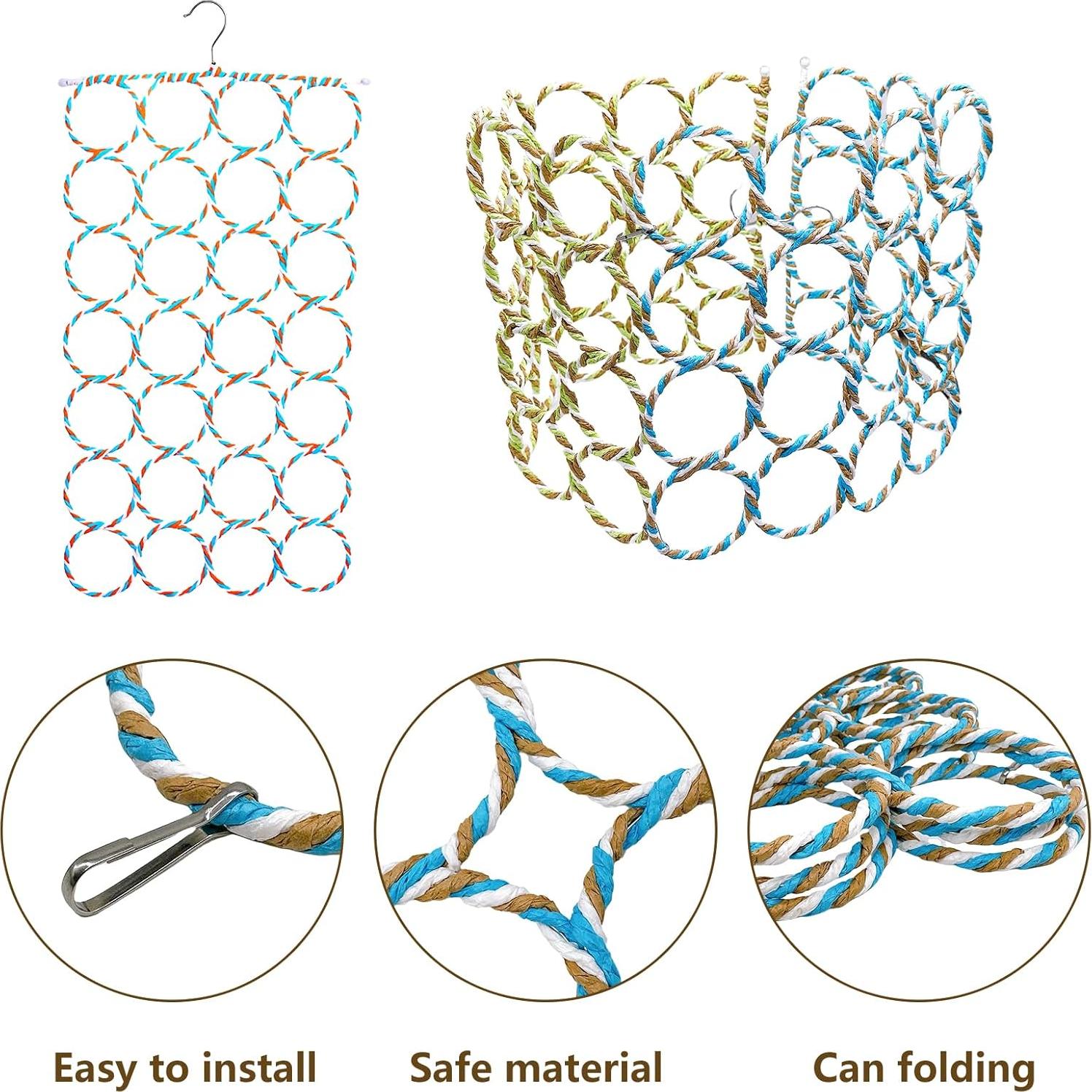 Red de Cuerda para Pájaros BLSMU 35x60 cm con Ganchos