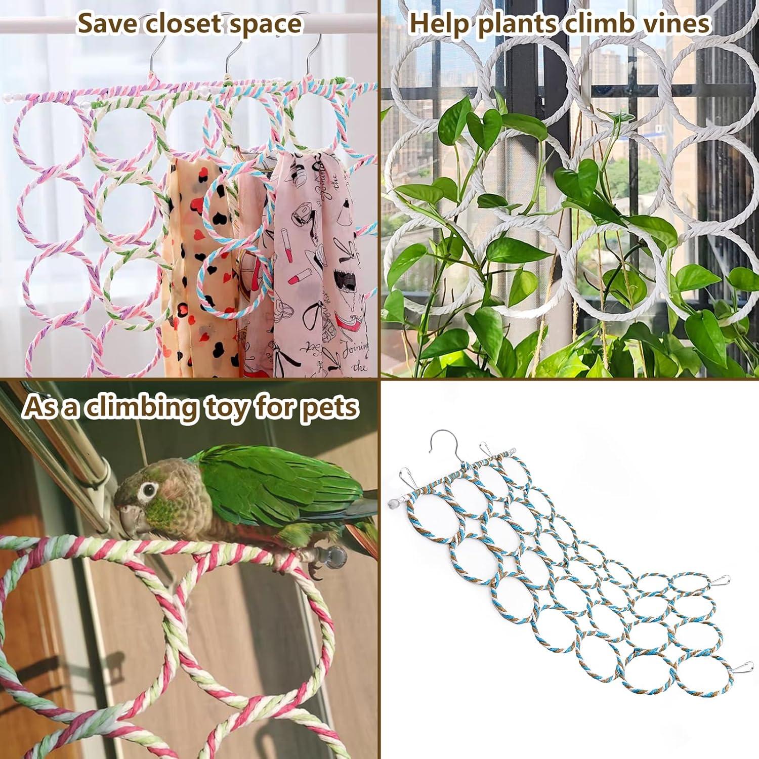 Red de Cuerda para Pájaros BLSMU 35x60 cm con Ganchos