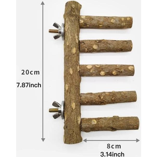 Percha de Madera Natural para Aves y Hámsters - 30.99 cm