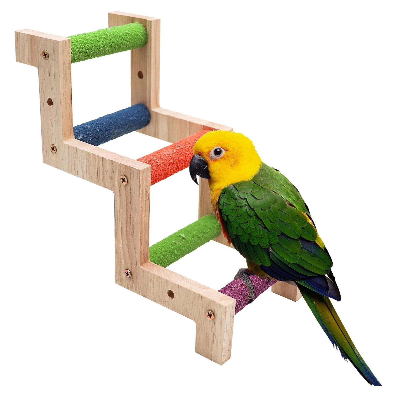 Puente de Escalera Colorido para Aves y Hámsteres Dnoifne