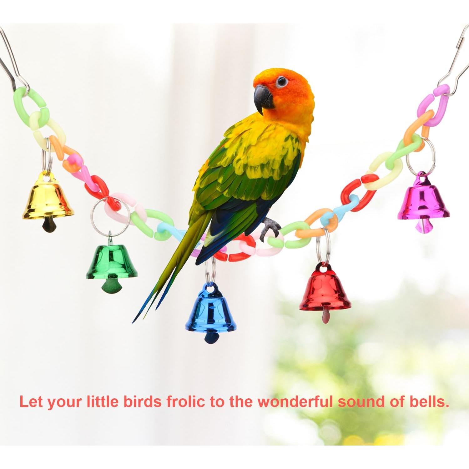 Puente Colgante para Hámster y Loro Hypeety con Campanas
