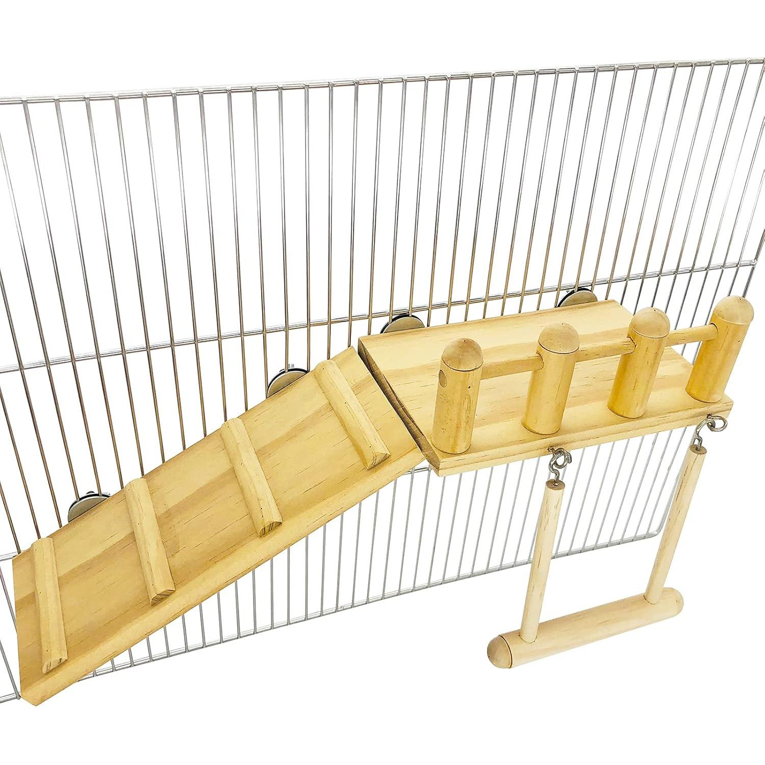 Escalera y Columpio de Madera para Periquitos CAREUPET