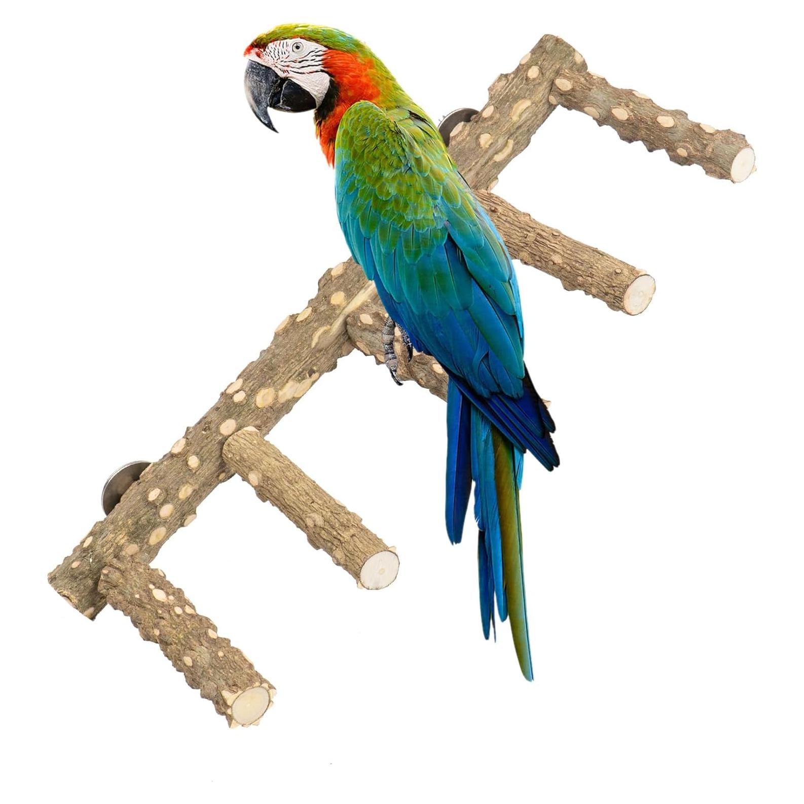 Percha de Escalera para Aves Wagably - Madera Natural 30.99x12.95cm