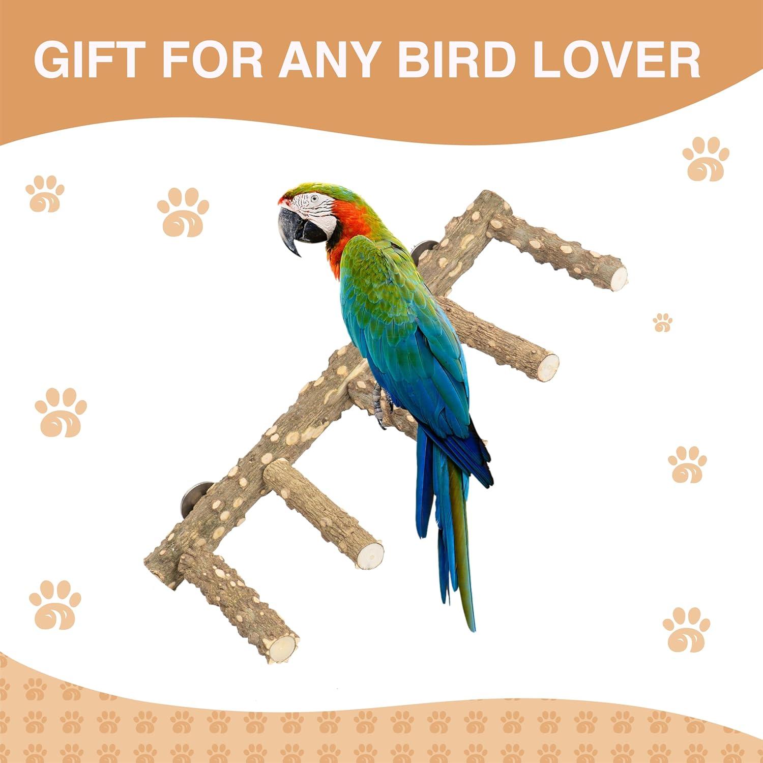 Percha de Escalera para Aves Wagably - Madera Natural 30.99x12.95cm