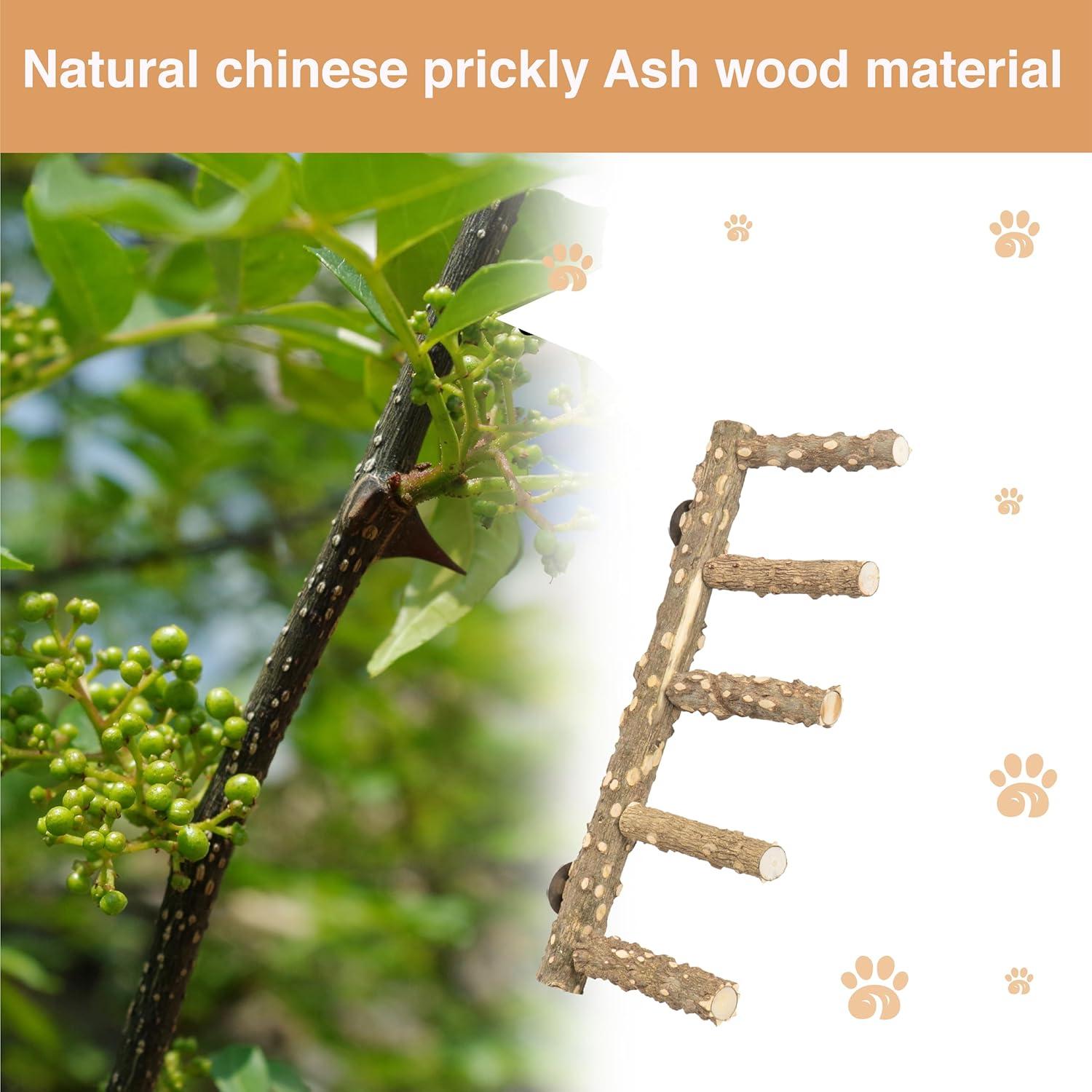 Percha de Escalera para Aves Wagably - Madera Natural 30.99x12.95cm