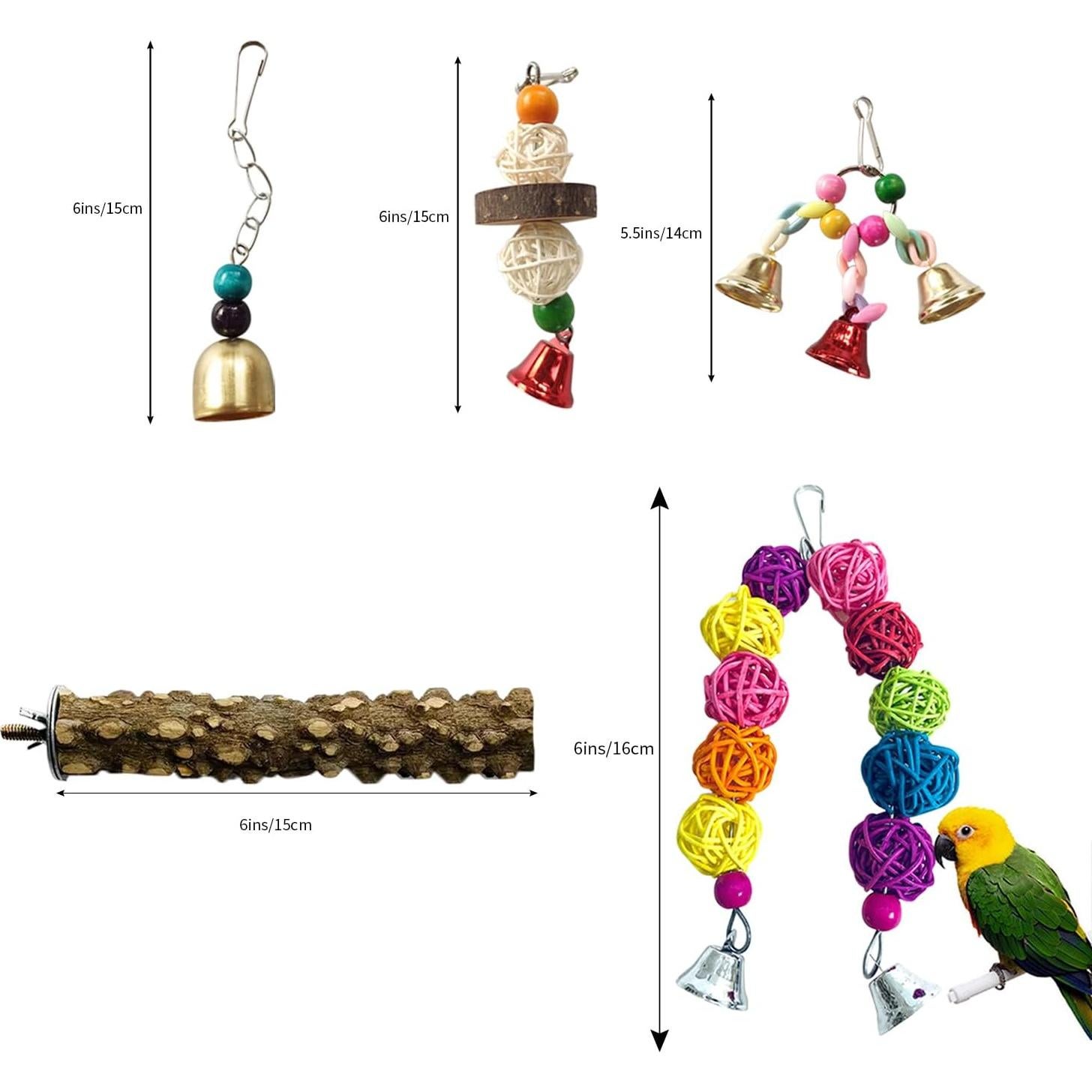 Juguetes para Aves Rliguanrui 7 Piezas Escalera Columpio