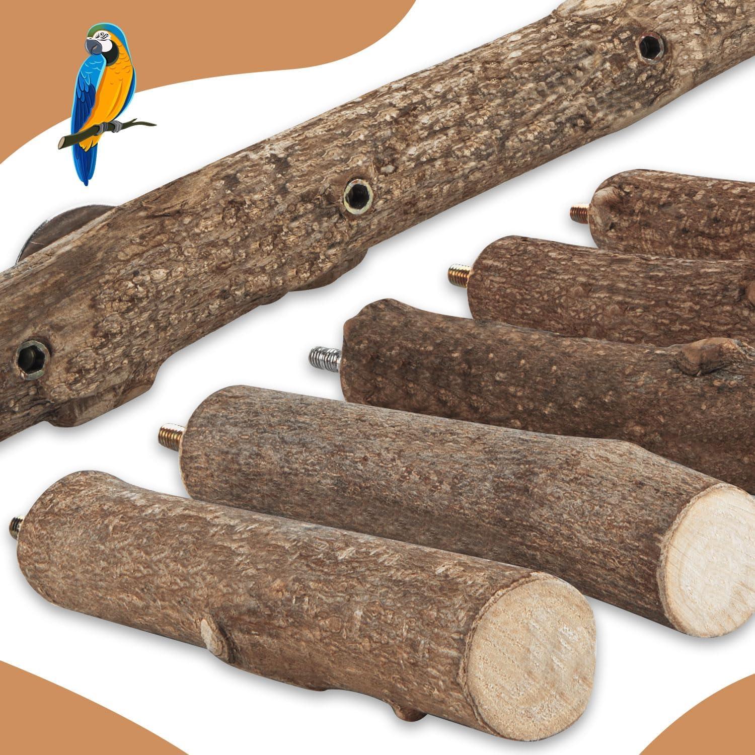 Soporte de Madera para Loros TORINALITAL 31 cm Escalera Natural