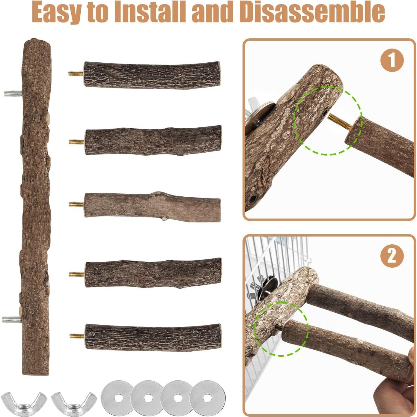 Soporte de Madera para Loros TORINALITAL 31 cm Escalera Natural