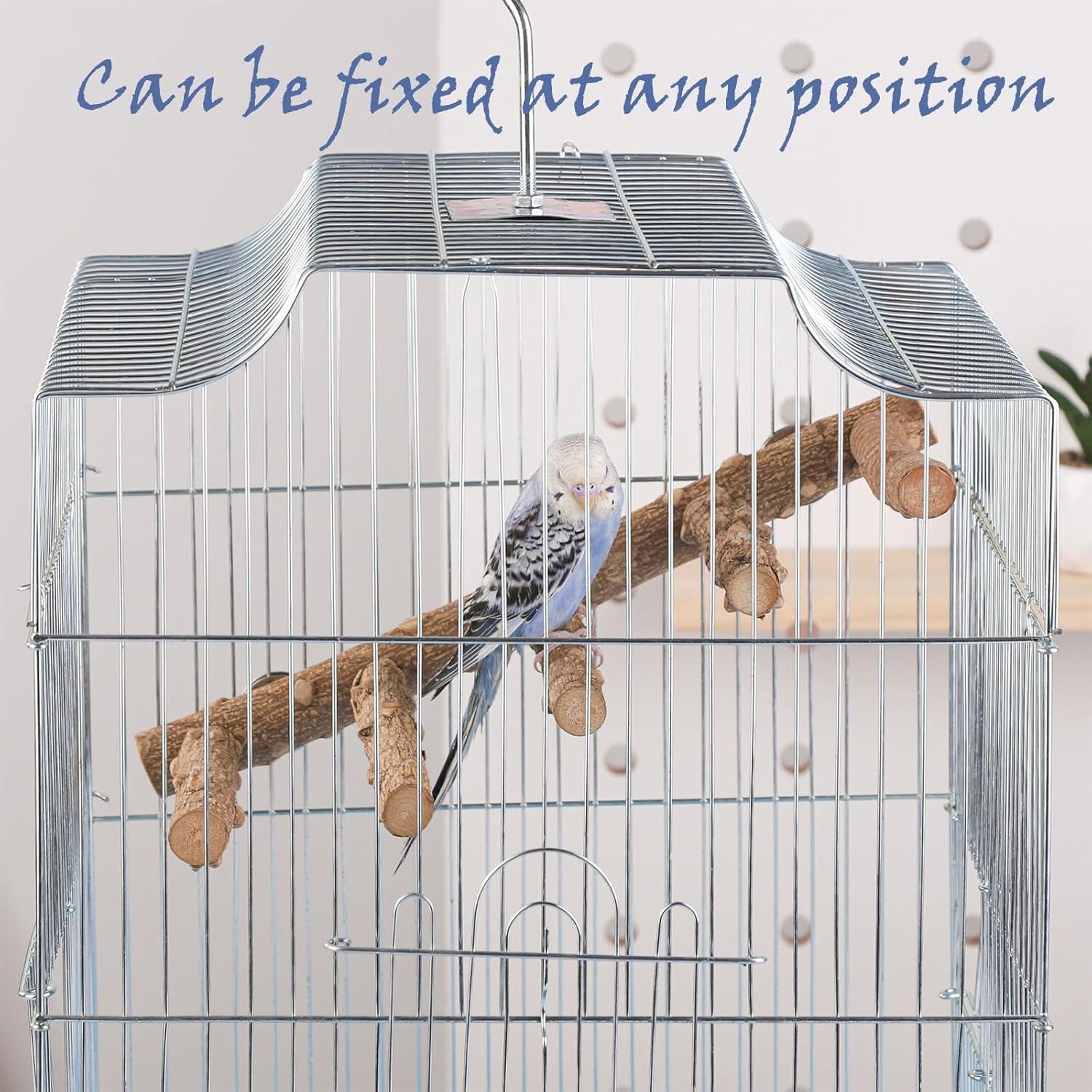 Escalera para Aves IBWell - 2 Soportes Naturales para Jaula