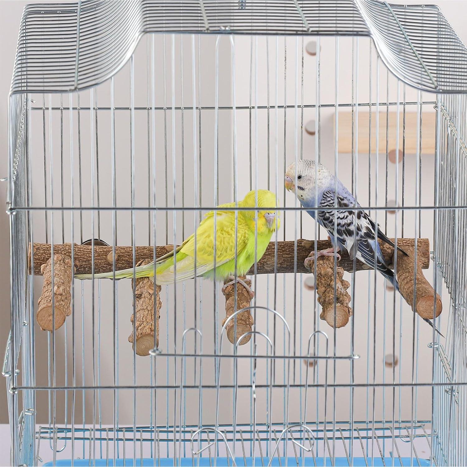 Escalera para Aves IBWell - 2 Soportes Naturales para Jaula