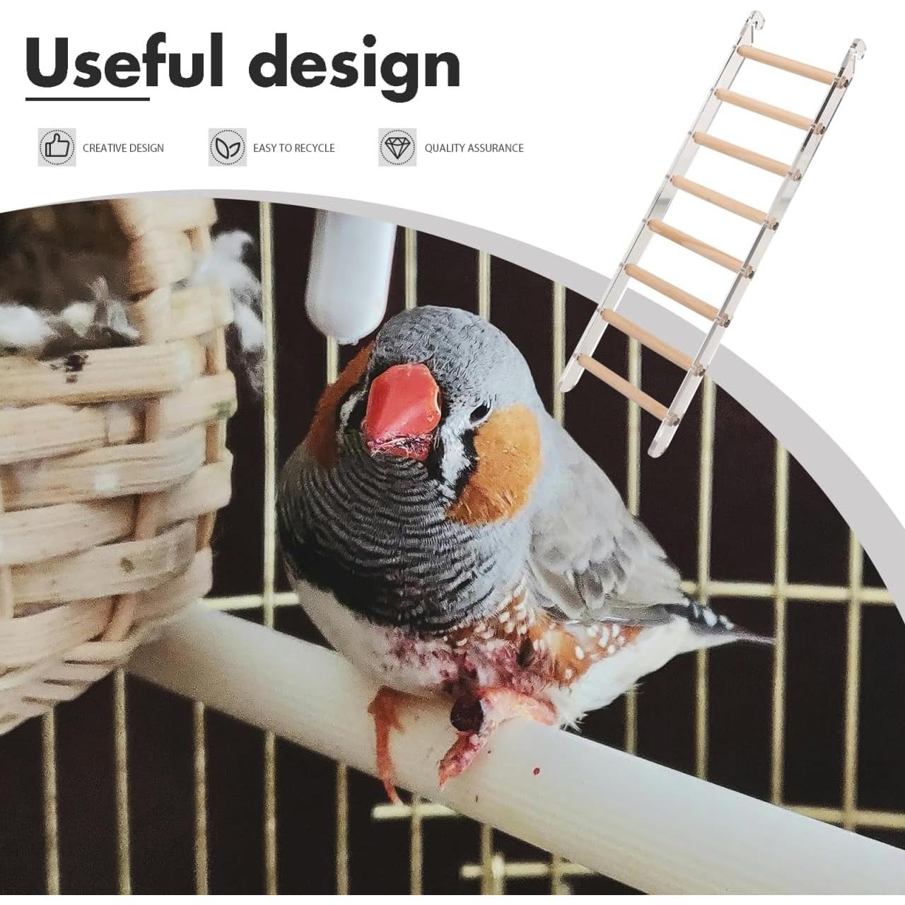 Escalera de Acrílico NOLITOY para Perros y Pájaros 8 Capas