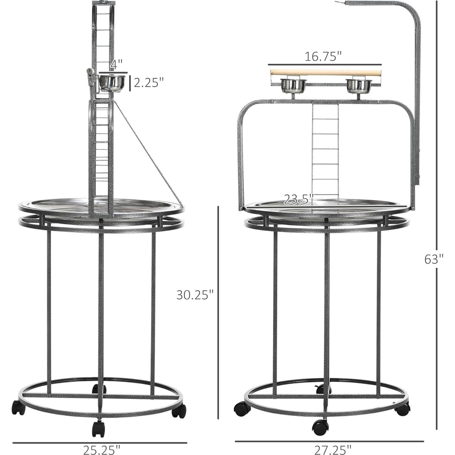 Soporte para Loro Grande PawHut con 3 Escaleras y Gancho