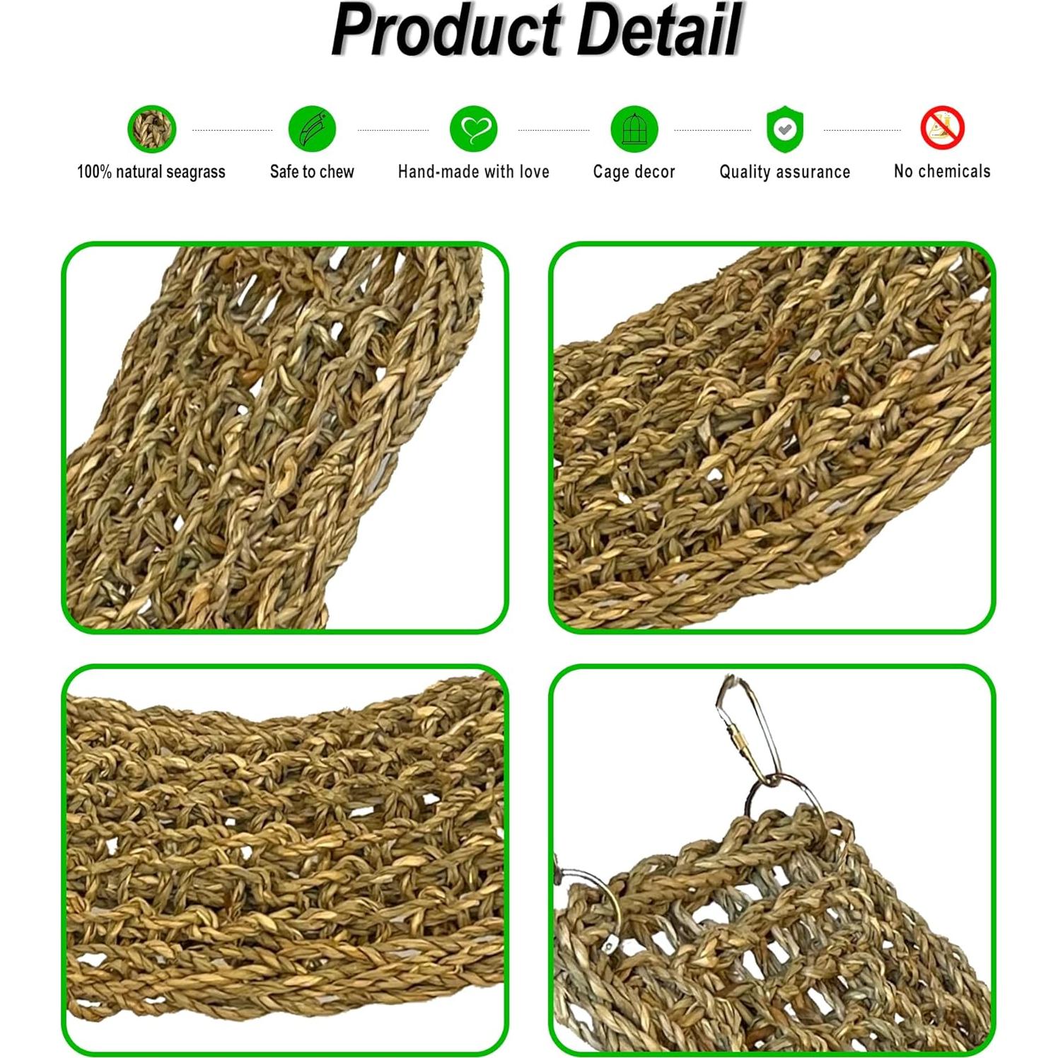 Mat de Juncos SIMENA para Pájaros - Hamaca Tejida a Mano