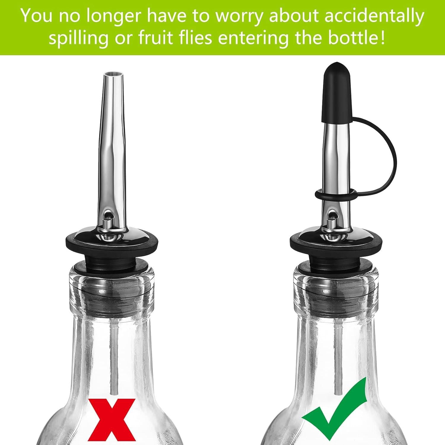 Zopeal 100 Tapas de Válvula Negras con Asa para Botellas