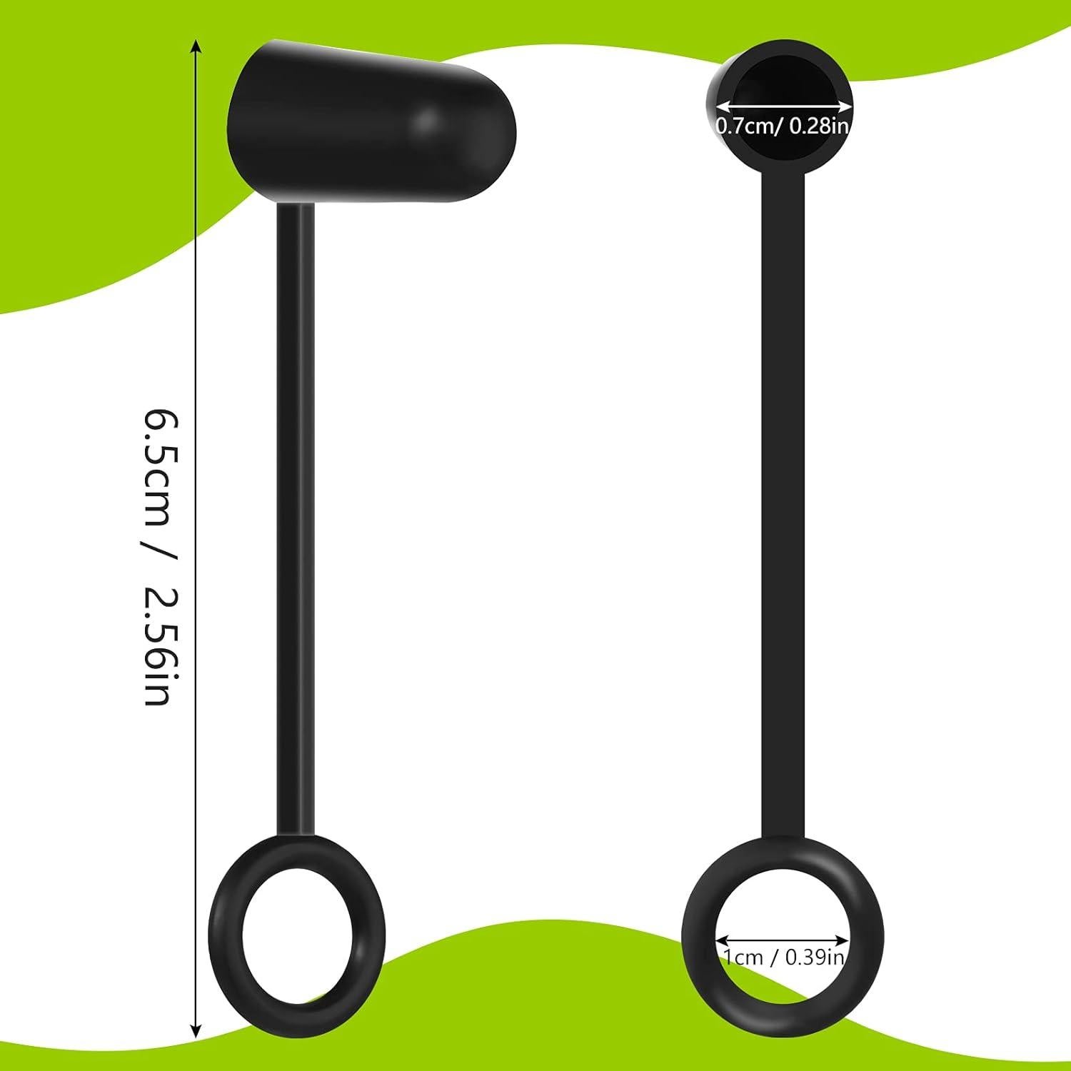 Zopeal 100 Tapas de Válvula Negras con Asa para Botellas